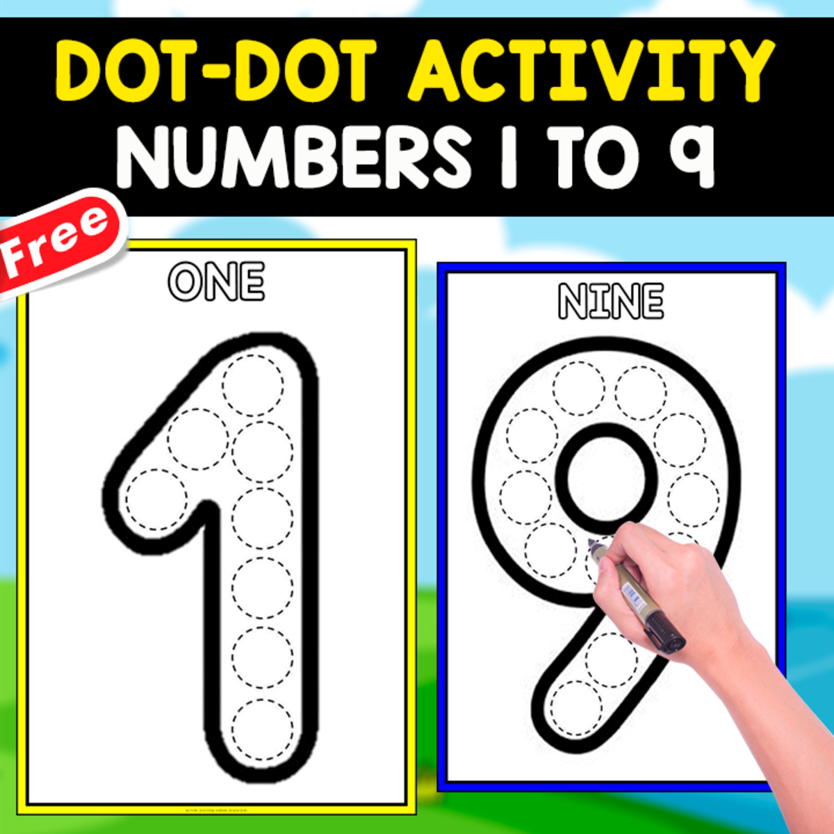 An educational teaching resource from EDITORIAL LAURA EDUCA entitled DOT-DOT ACTIVITY | NUMBERS 1 TO 9 downloadable at Teach Simple.