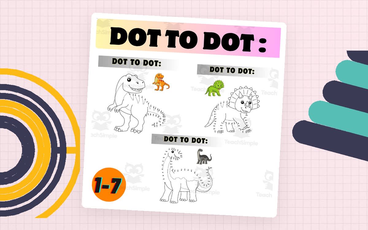 An educational teaching resource from Children's Learning Path entitled Dot-to-Dot /Connect the dots Zoo Animals: Numbers 1-7 & Word Tracing w downloadable at Teach Simple.