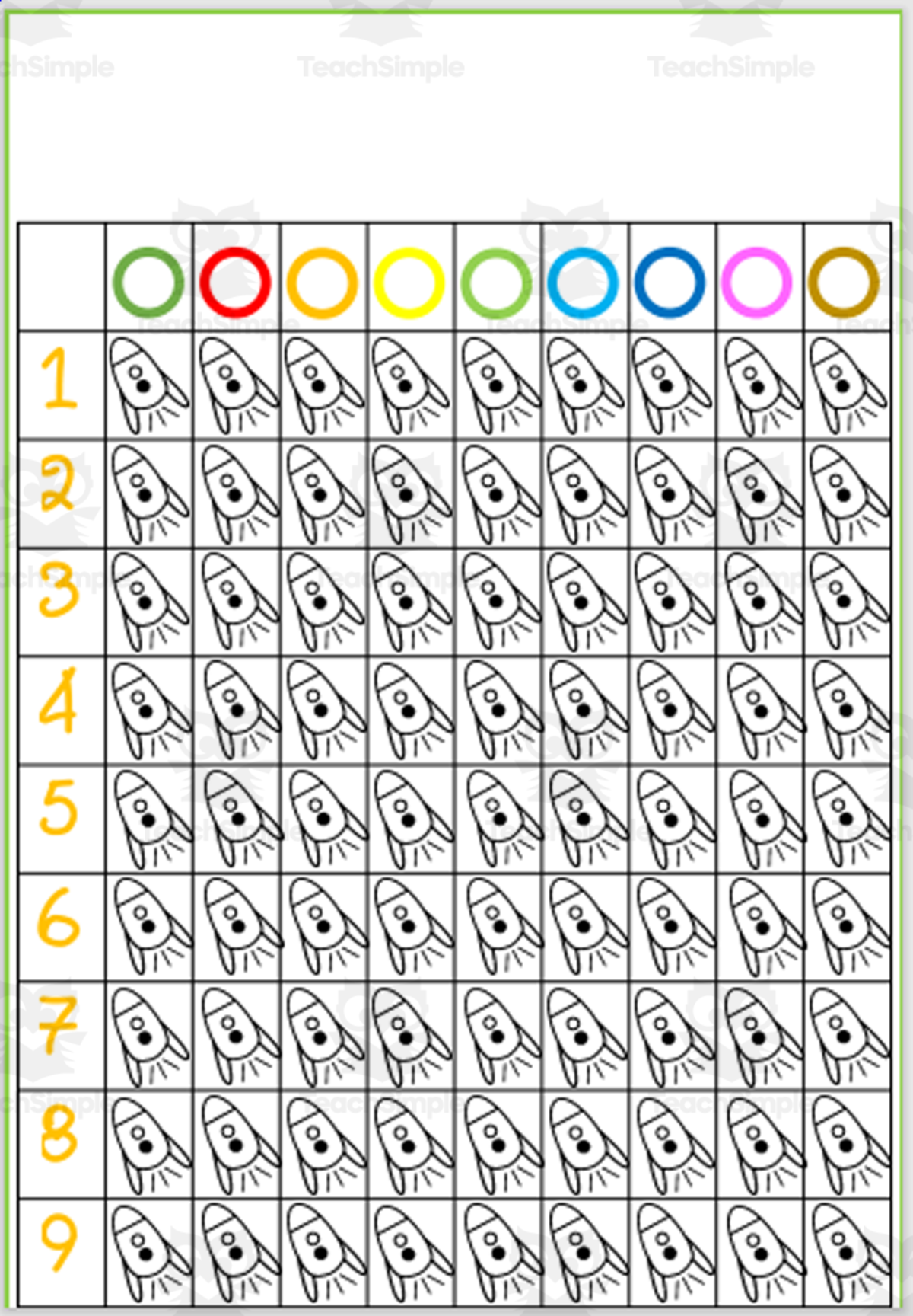 An educational teaching resource from WORDS ASIDE entitled Double Entry Information Mats/Boards | premath data practice| SPACECRAFT downloadable at Teach Simple.