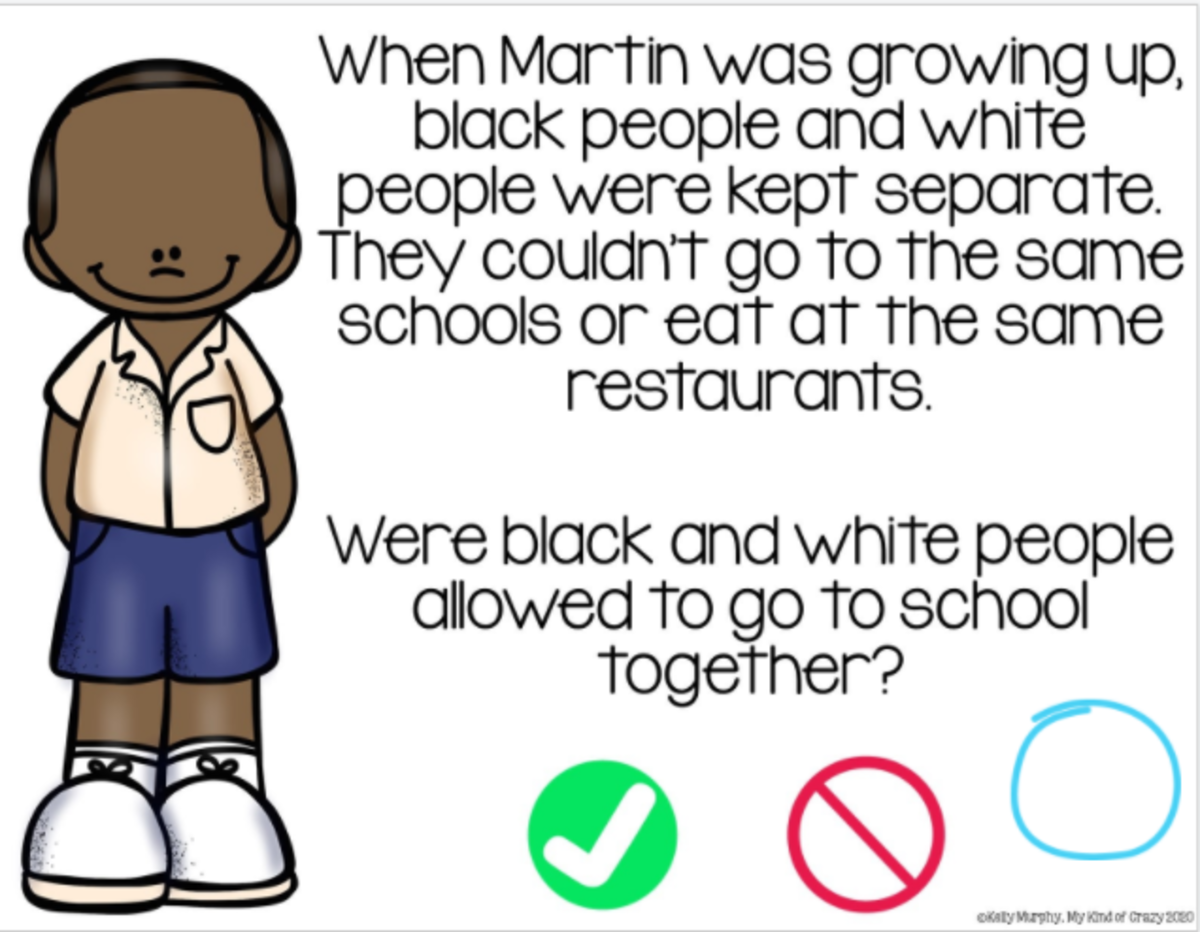 An educational teaching resource from My Kind of Crazy entitled Dr Martin Luther King Jr Adapted Book Slide Deck for Special Ed downloadable at Teach Simple.
