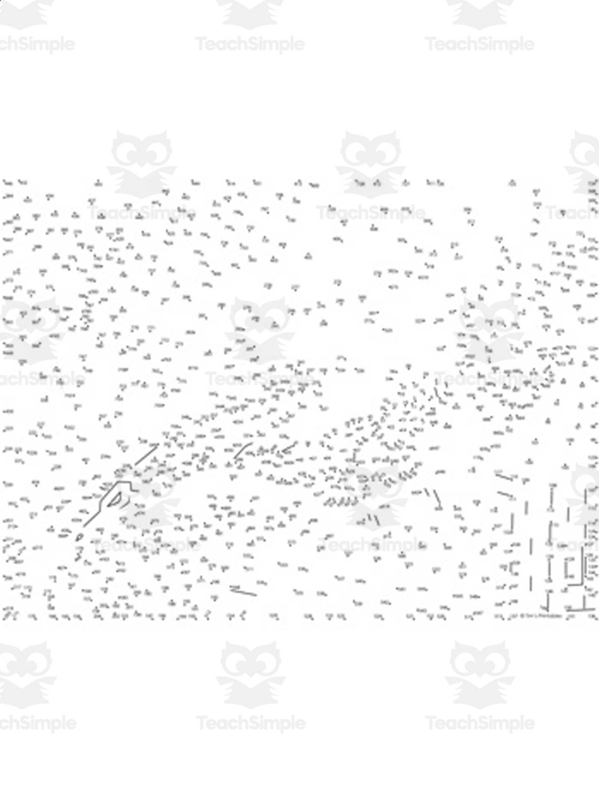 An educational teaching resource from Tim's Printables entitled Dragon in Flight Dot-to-Dot downloadable at Teach Simple.