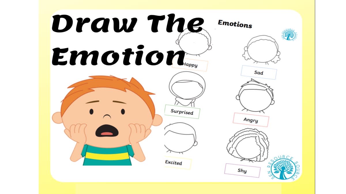 An educational teaching resource from SEN Resource Source entitled Draw the Emotions downloadable at Teach Simple.