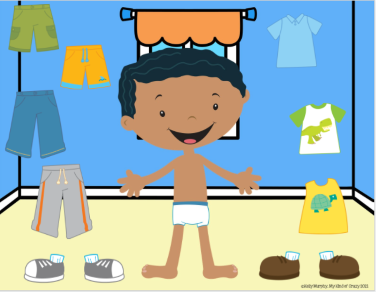 An educational teaching resource from My Kind of Crazy entitled Dressing for the Weather Spring: Google Slides - Distance Learning downloadable at Teach Simple.