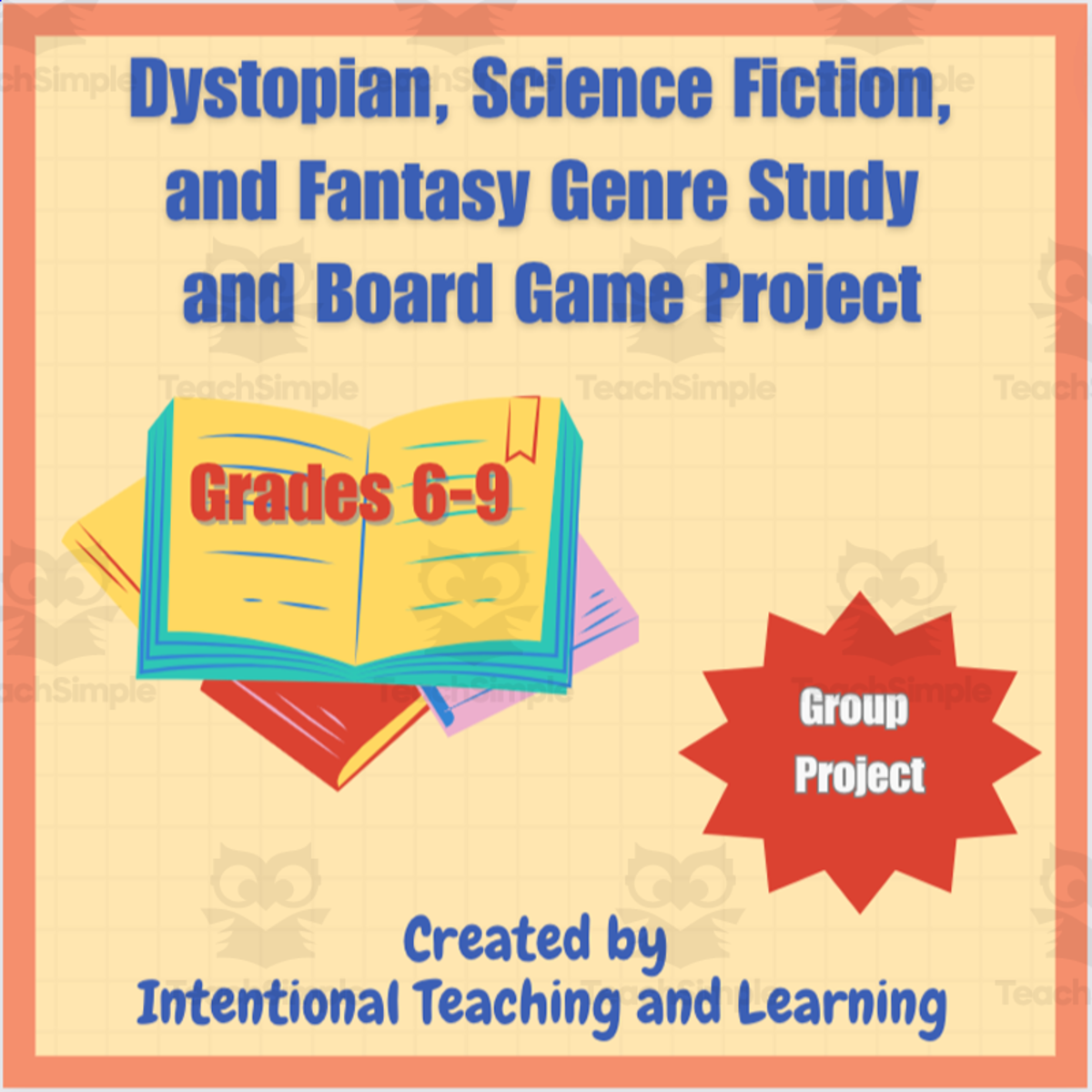 An educational teaching resource from Intentional Teaching and Learning entitled Dystopian, Science Fiction & Fantasy Genre Study & Board Game Project downloadable at Teach Simple.