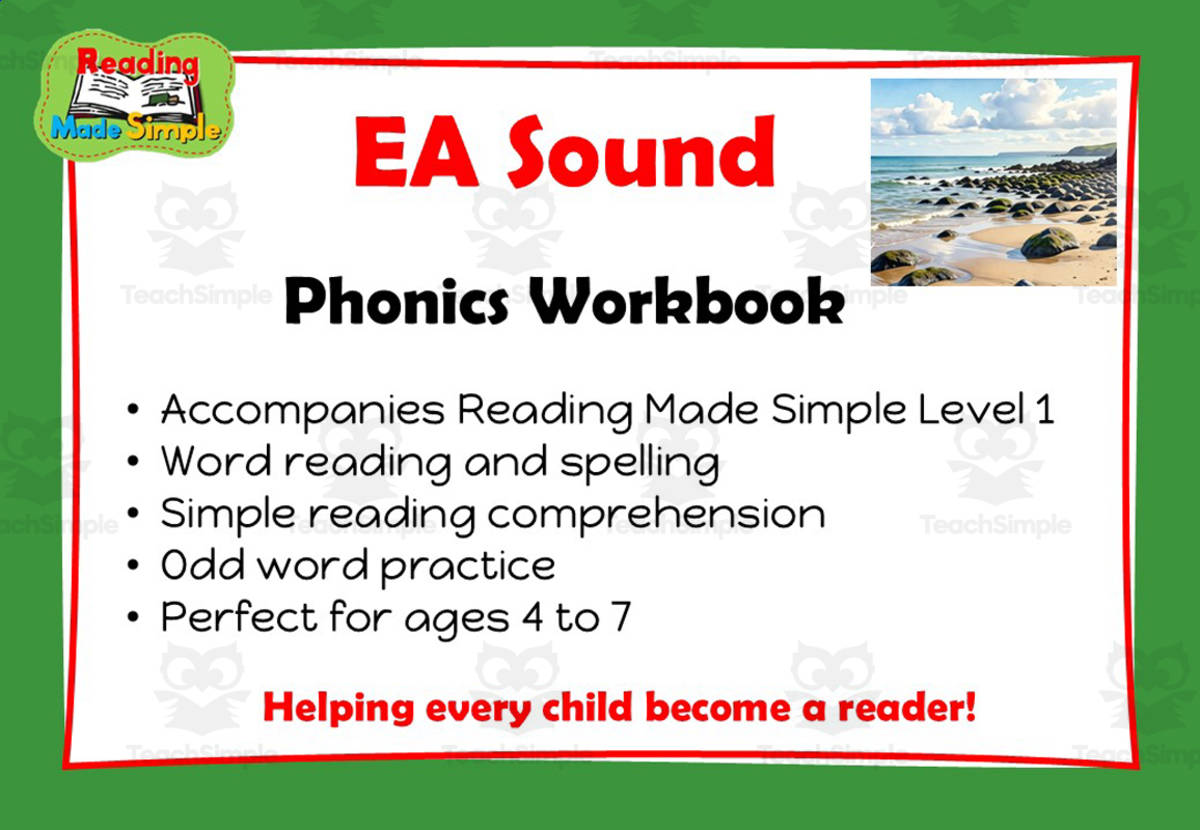 An educational teaching resource from Lilibette's Resources entitled EA: Phonics Workbook Reading Made Simple downloadable at Teach Simple.