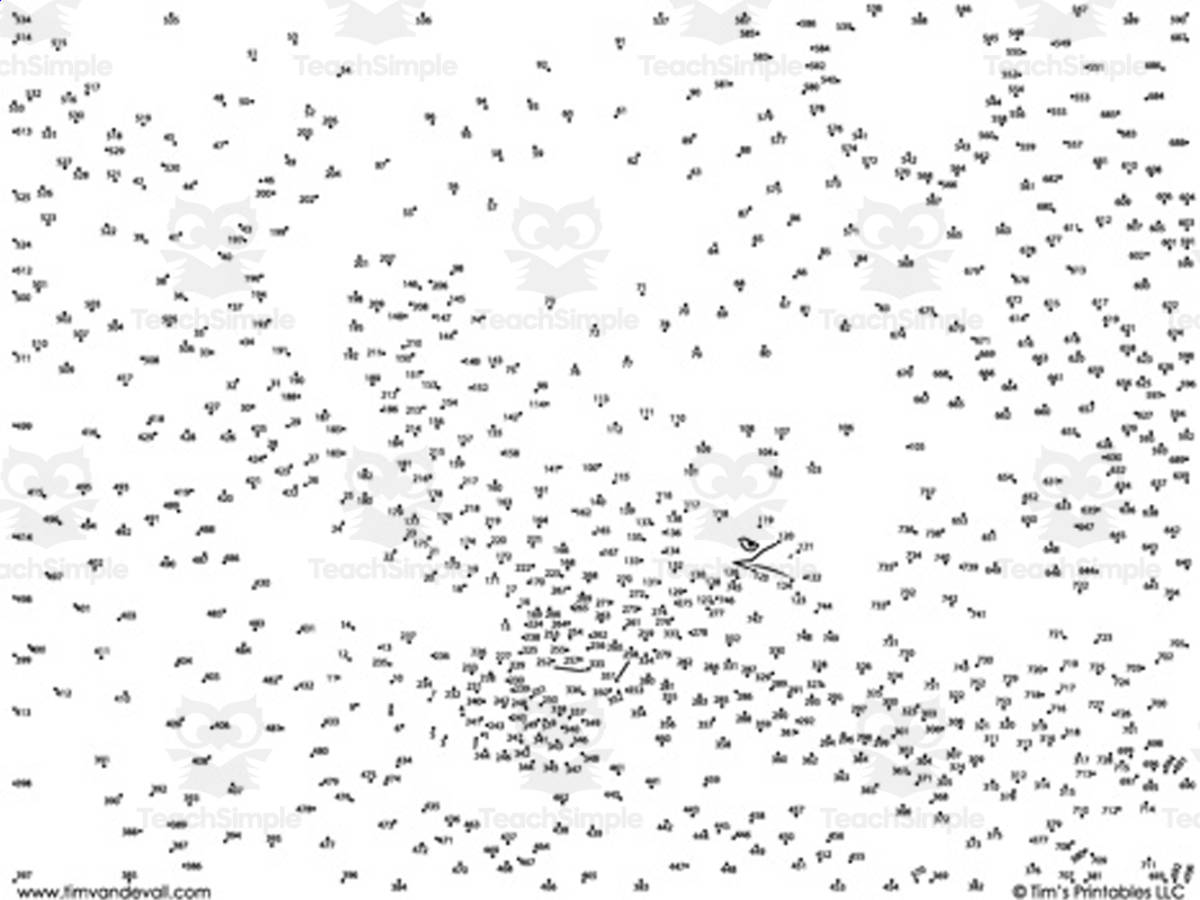 An educational teaching resource from Tim's Printables entitled Eagle Connect the Dots Printable downloadable at Teach Simple.