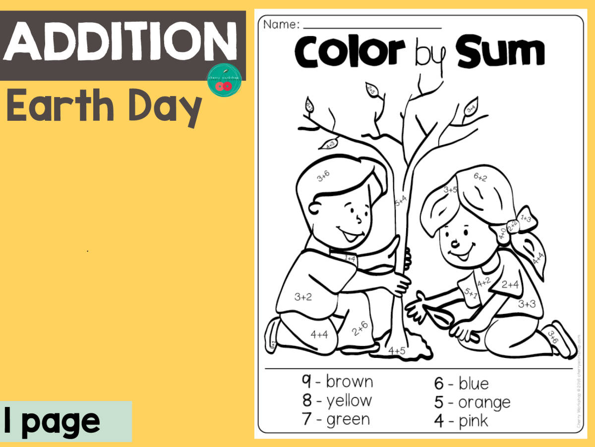 An educational teaching resource from Cherry Workshop entitled Earth Day Addition downloadable at Teach Simple.