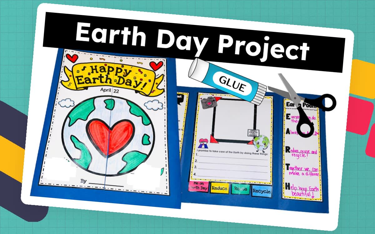An educational teaching resource from CraftEdPrints entitled Earth Day Craft downloadable at Teach Simple.