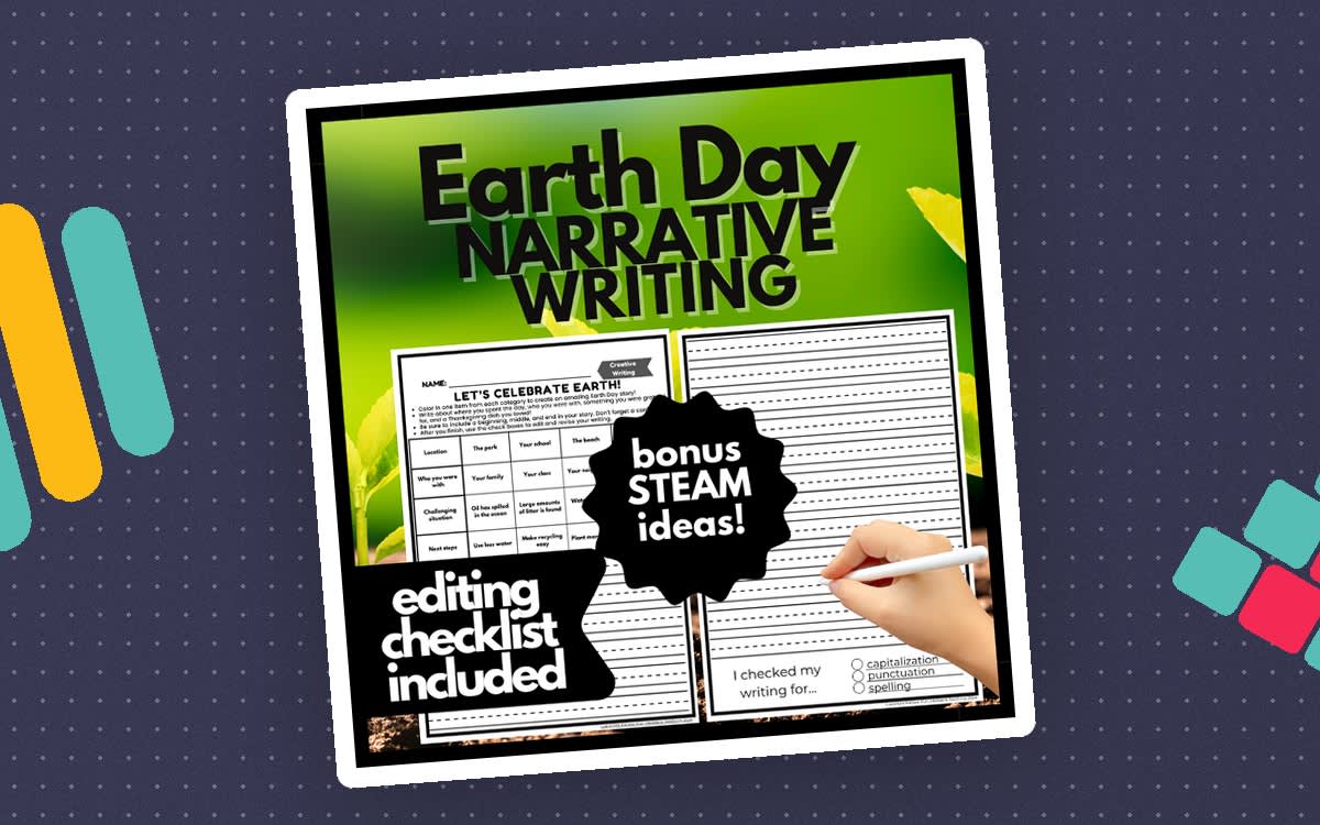 An educational teaching resource from Melissa Is Teaching entitled Earth Day Writing Challenge | Conservation, Recycling, and Geography! downloadable at Teach Simple.
