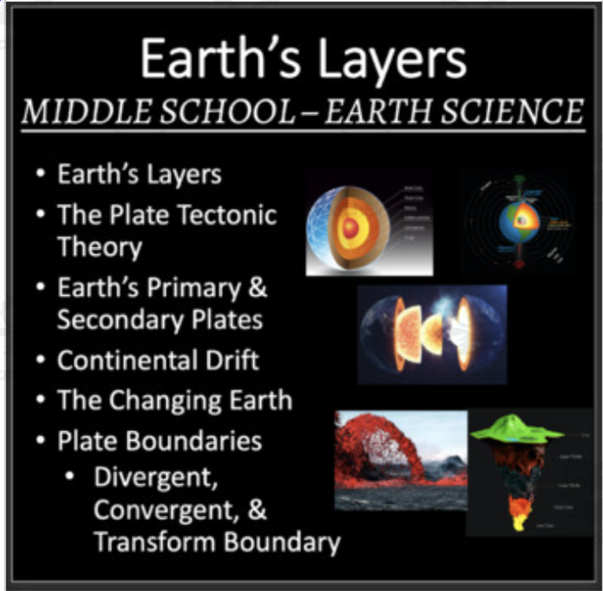 An educational teaching resource from Teach With Fergy entitled Earth's Layers - Middle School Earth Science Lesson downloadable at Teach Simple.