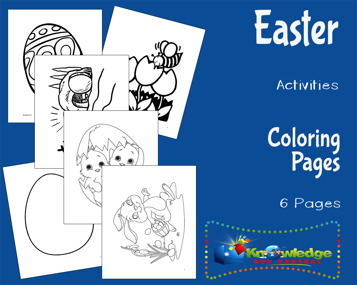 An educational teaching resource from Knowledge Box Central entitled Easter Activities: Coloring Pages downloadable at Teach Simple.