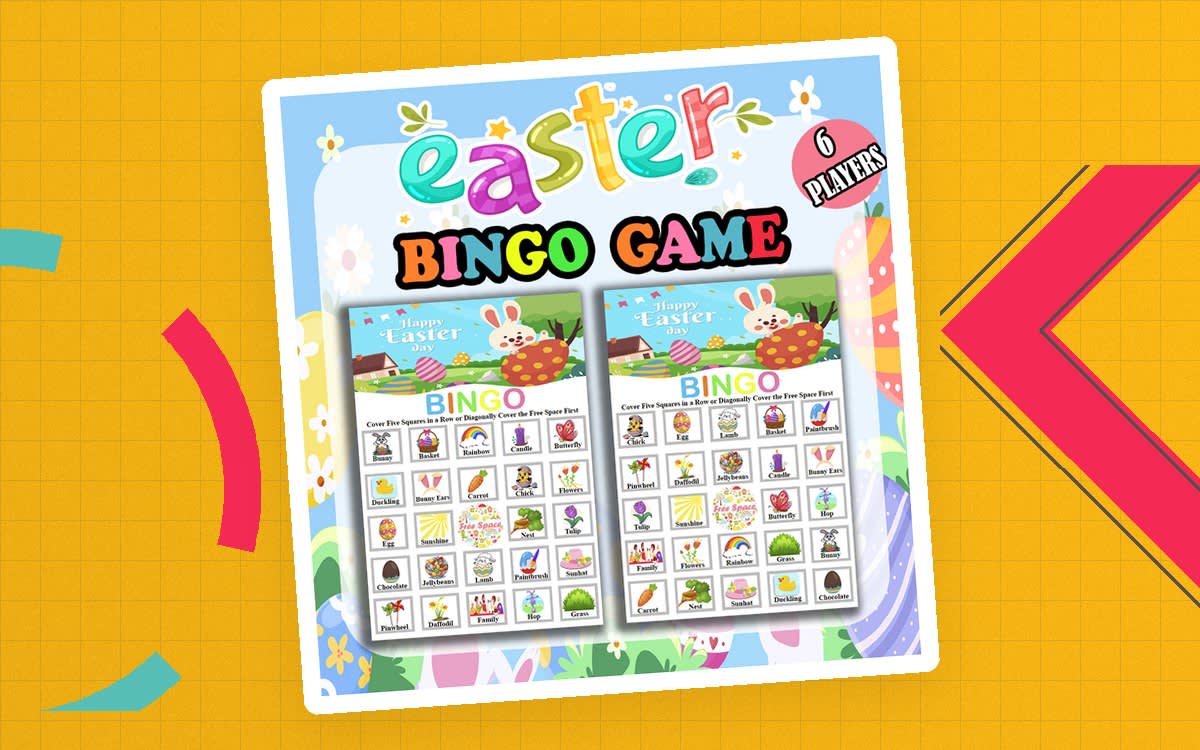 An educational teaching resource from Bambolina55 entitled Easter Bingo Game Fun Engaging Easter Activitiy for Kindergarten to 4t downloadable at Teach Simple.