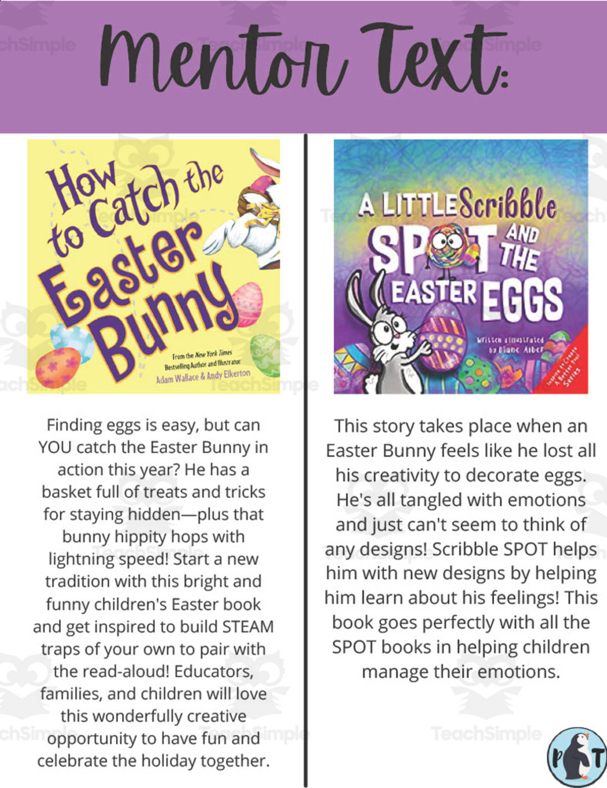 An educational teaching resource from Penguin Teacher Store entitled Easter Coloring Activity downloadable at Teach Simple.