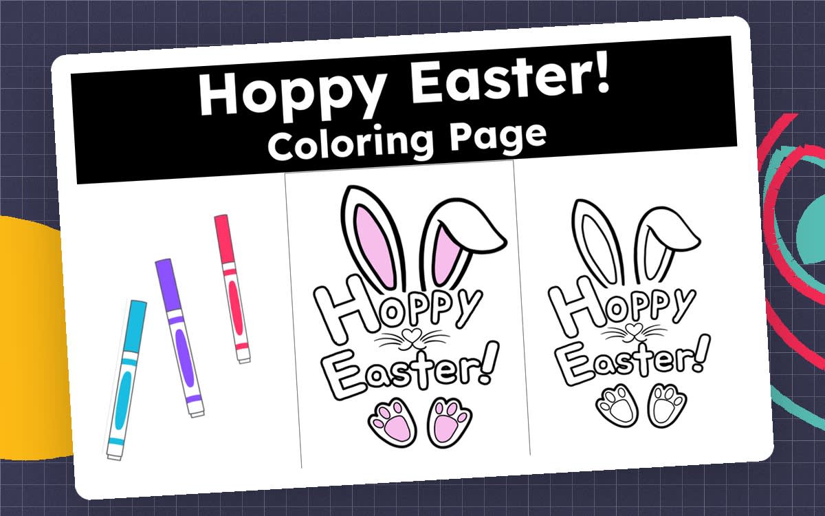 An educational teaching resource from CraftEdPrints entitled Easter Coloring Page downloadable at Teach Simple.