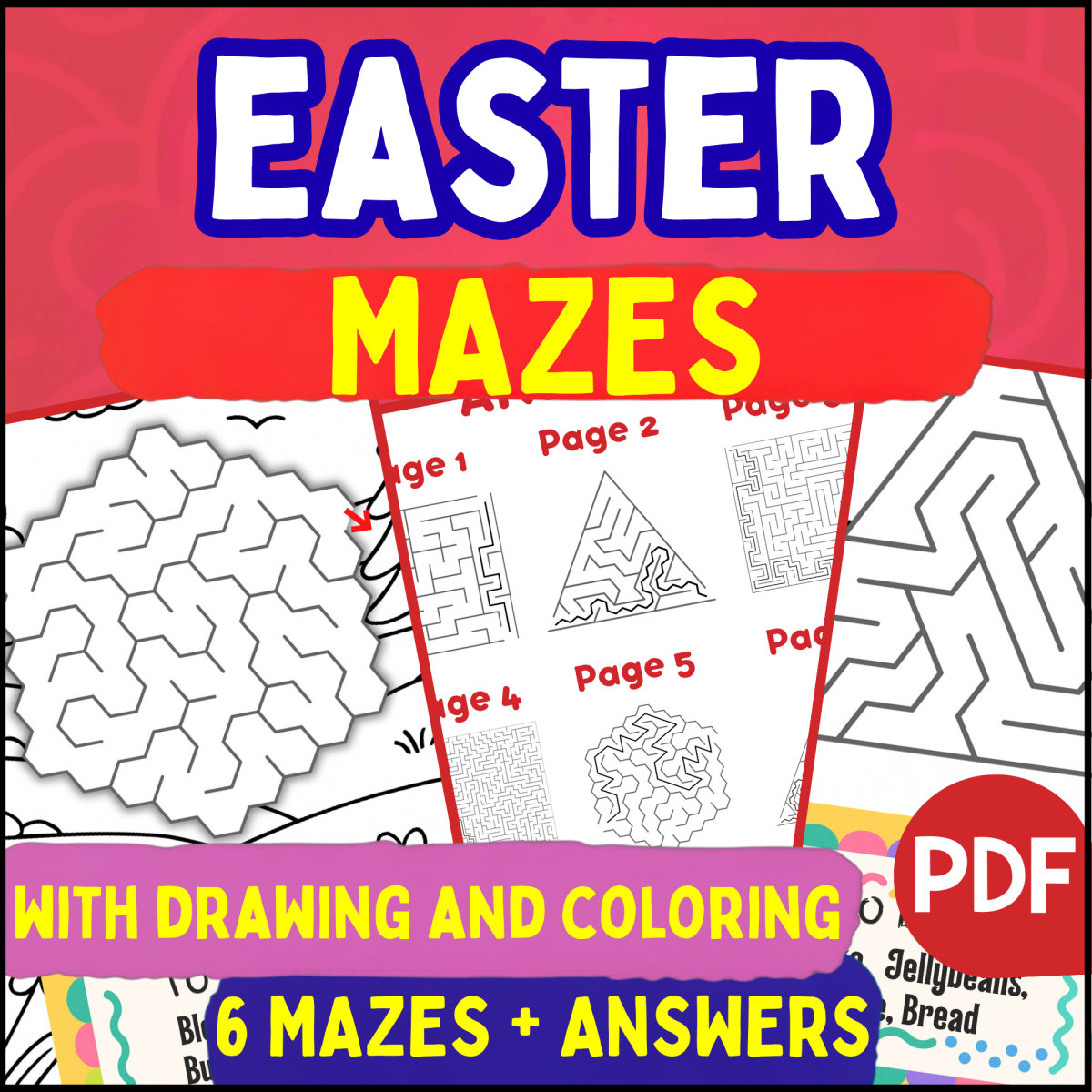 An educational teaching resource from Cored Education entitled Easter Mazes (PDF) downloadable at Teach Simple.