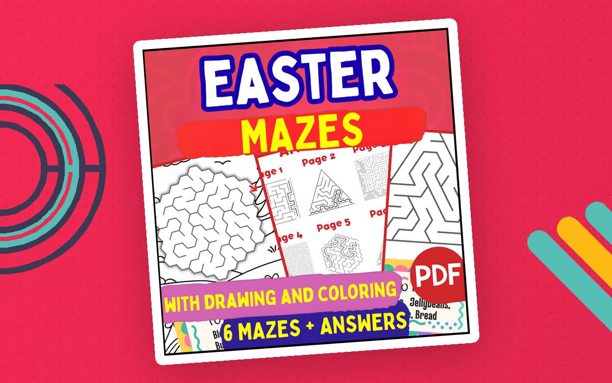 An educational teaching resource from Cored Education entitled Easter Mazes (PDF) downloadable at Teach Simple.