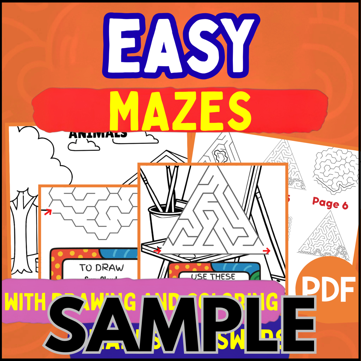 An educational teaching resource from Cored Education entitled Easy Maze: 1 Page Sample (PDF) downloadable at Teach Simple.
