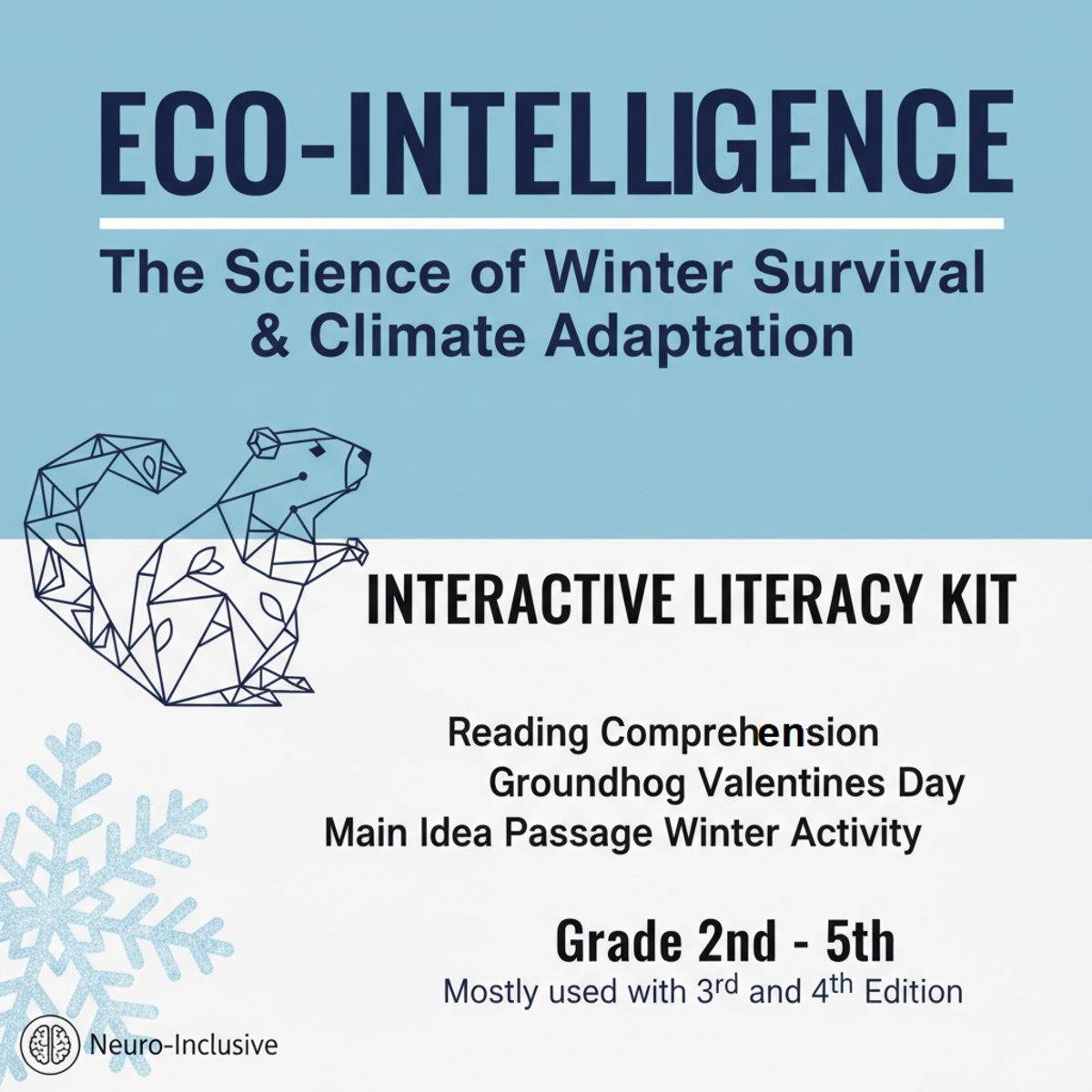An educational teaching resource from Creative Book Store entitled Eco-Intelligence:The Science of Winter Survival & Climate Adaptation downloadable at Teach Simple.