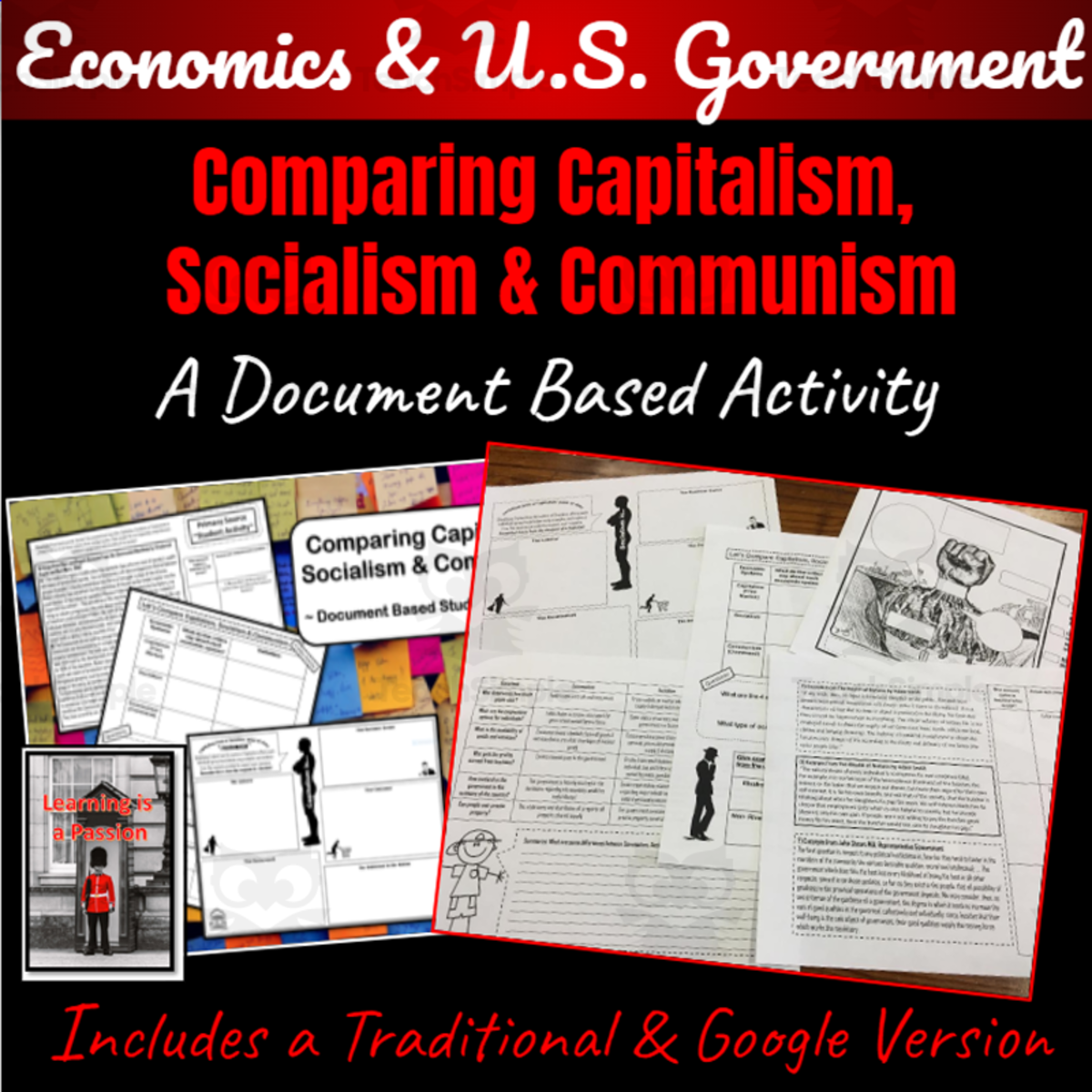 An educational teaching resource from Learning is a Passion entitled Capitalism, Socialism & Communism – Compare Activity downloadable at Teach Simple.