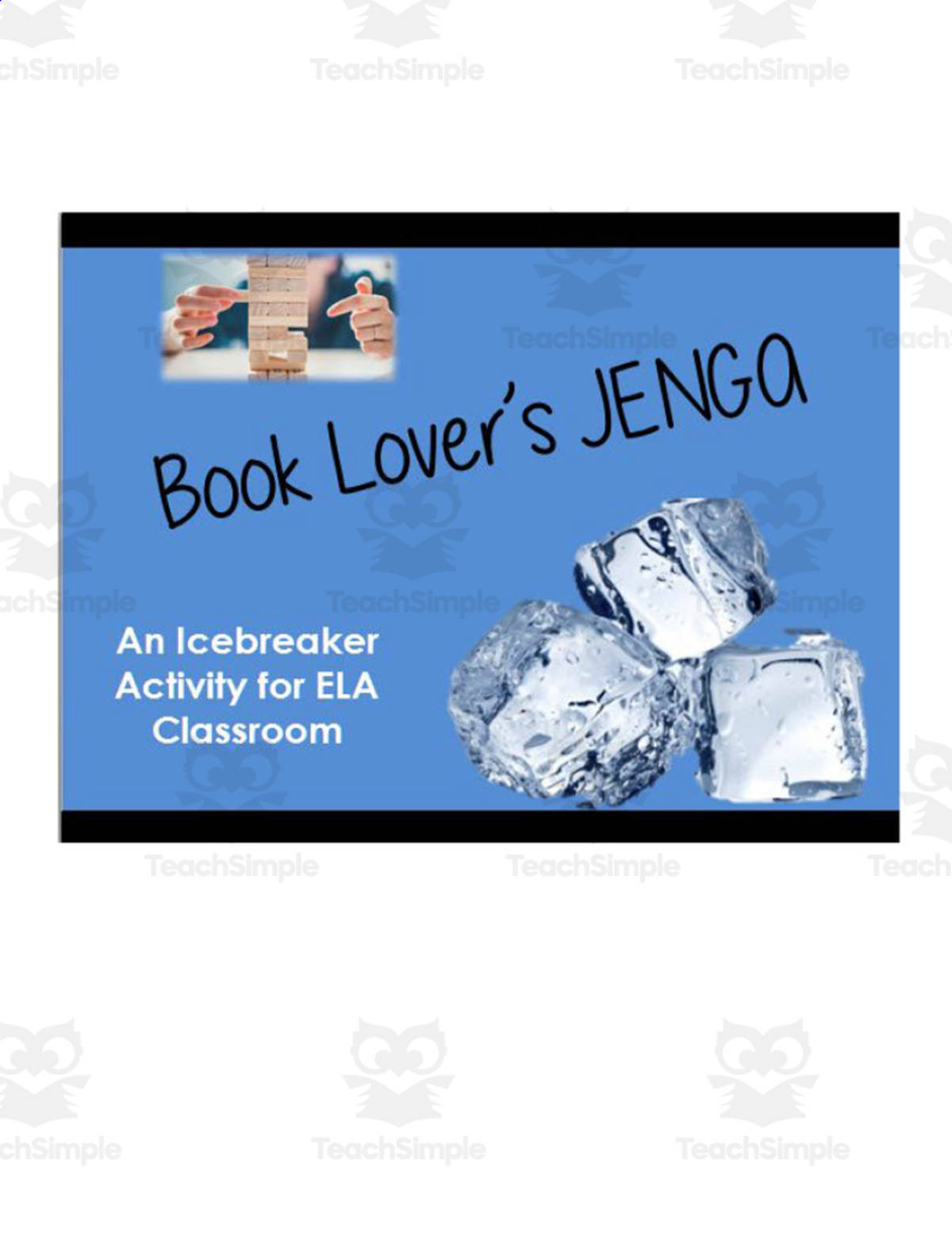 An educational teaching resource from Time Thrifty Teacher entitled ELA Icebreaker Jenga downloadable at Teach Simple.
