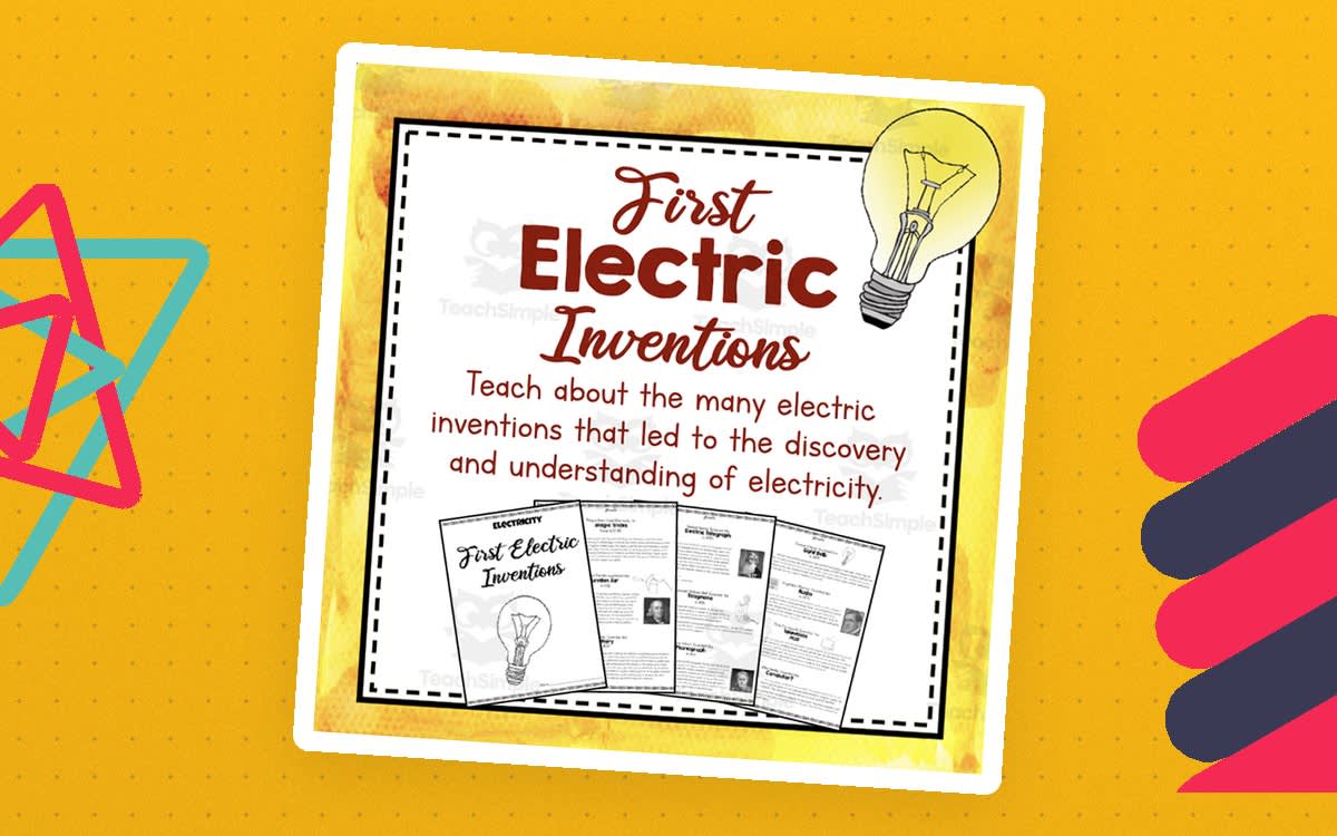 An educational teaching resource from Simply Schoolgirl entitled Electricity Unit Study | First Electric Inventions downloadable at Teach Simple.