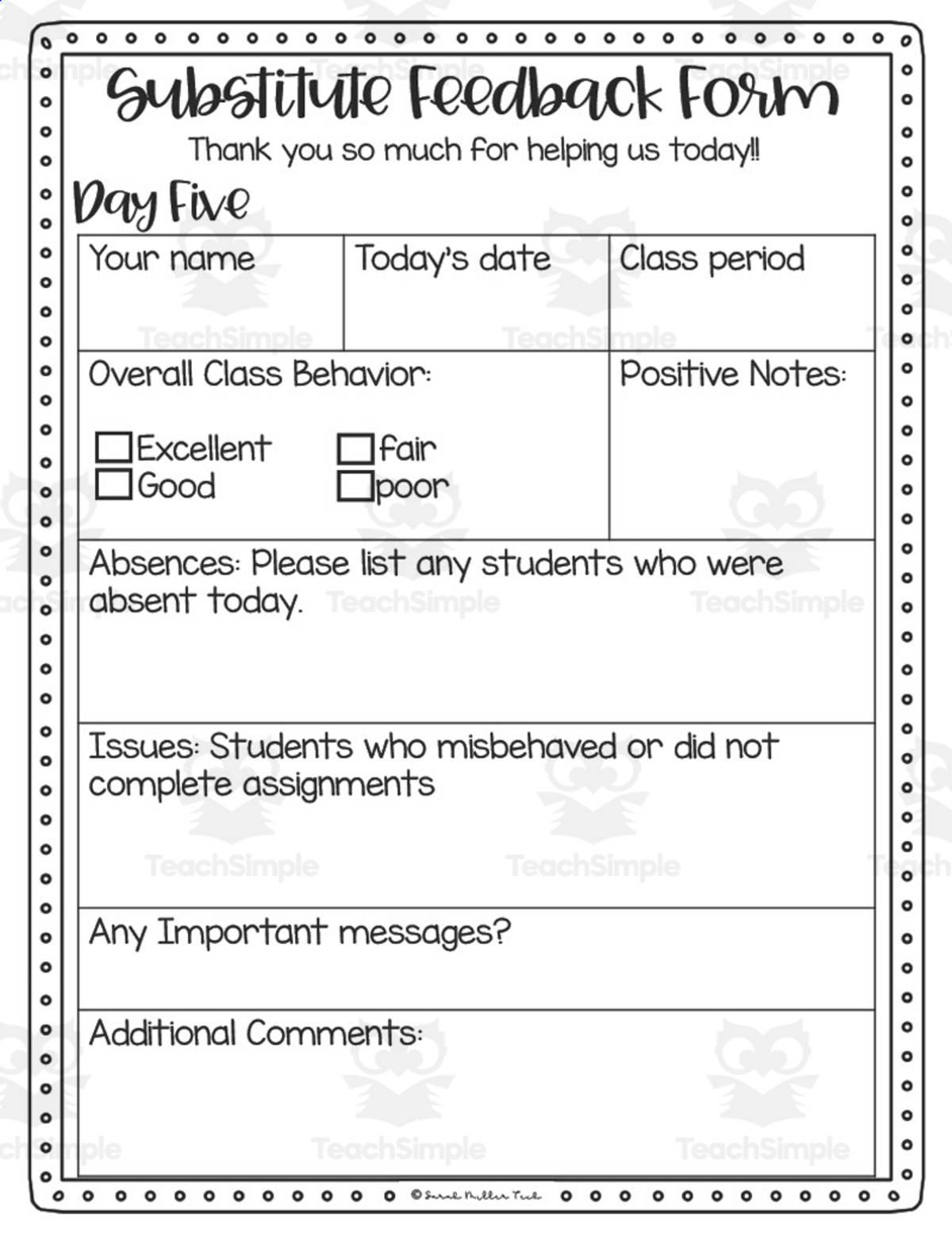 An educational teaching resource from Sarah Miller Tech entitled Emergency Sub Plans for 5th-7th Grade Social Studies: On the Constitution downloadable at Teach Simple.