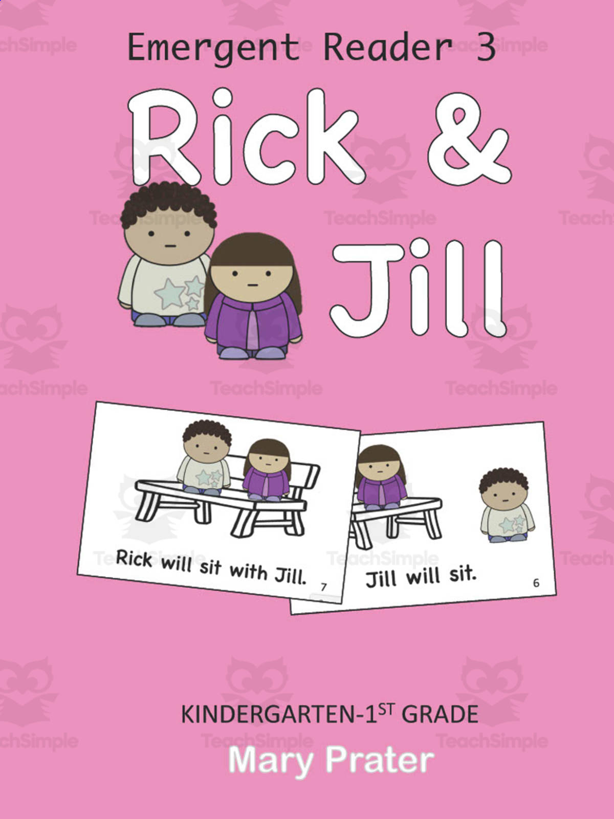 An educational teaching resource from The Kinder Lady entitled Emergent Reader 3: Rick and Jill downloadable at Teach Simple.