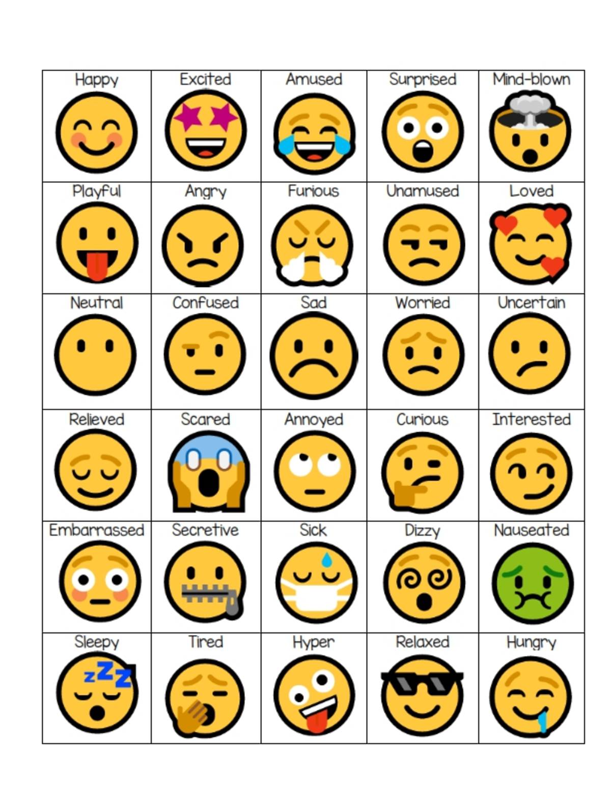 An educational teaching resource from Brave Education entitled Emoji Bingo Cards downloadable at Teach Simple.