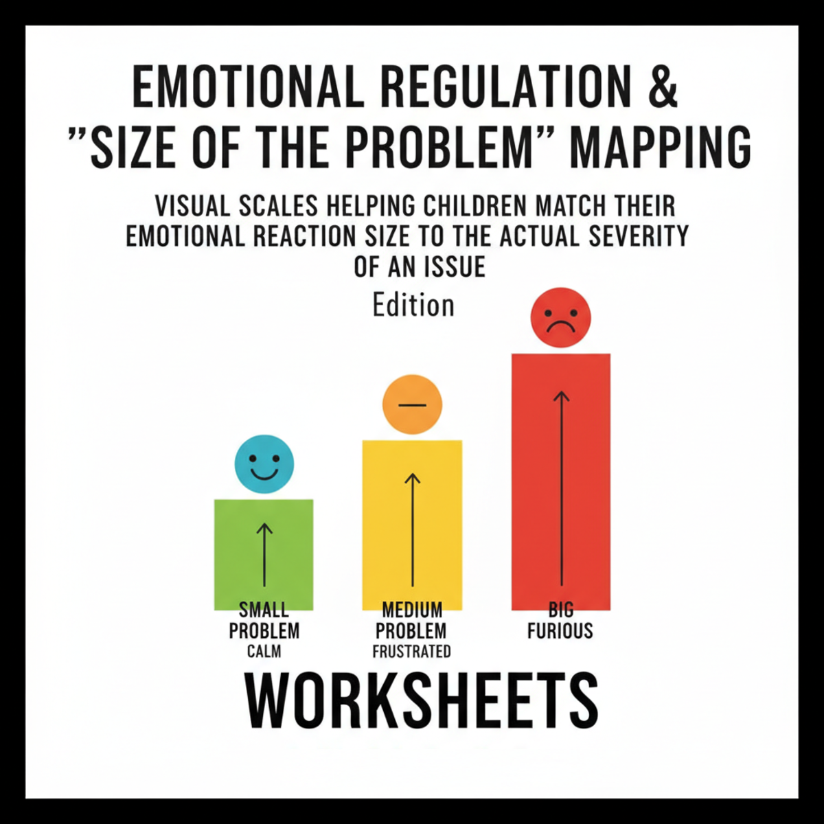 An educational teaching resource from Creative Book Store entitled Emotional Regulation & "Size of the Problem" Mapping downloadable at Teach Simple.