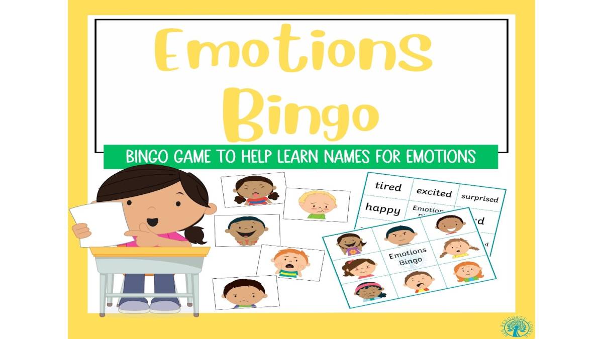 An educational teaching resource from SEN Resource Source entitled Emotions Bingo downloadable at Teach Simple.