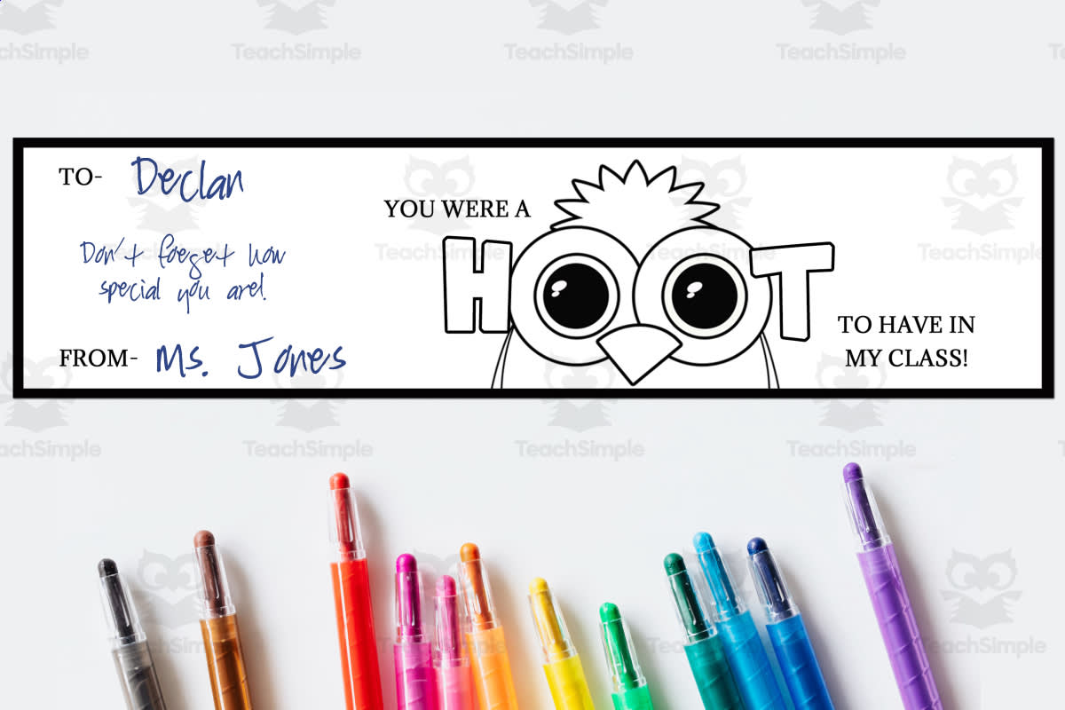 An educational teaching resource from Forever June Digital Design entitled End of Year Gift for Students, Last Day of School Card from Teacher downloadable at Teach Simple.