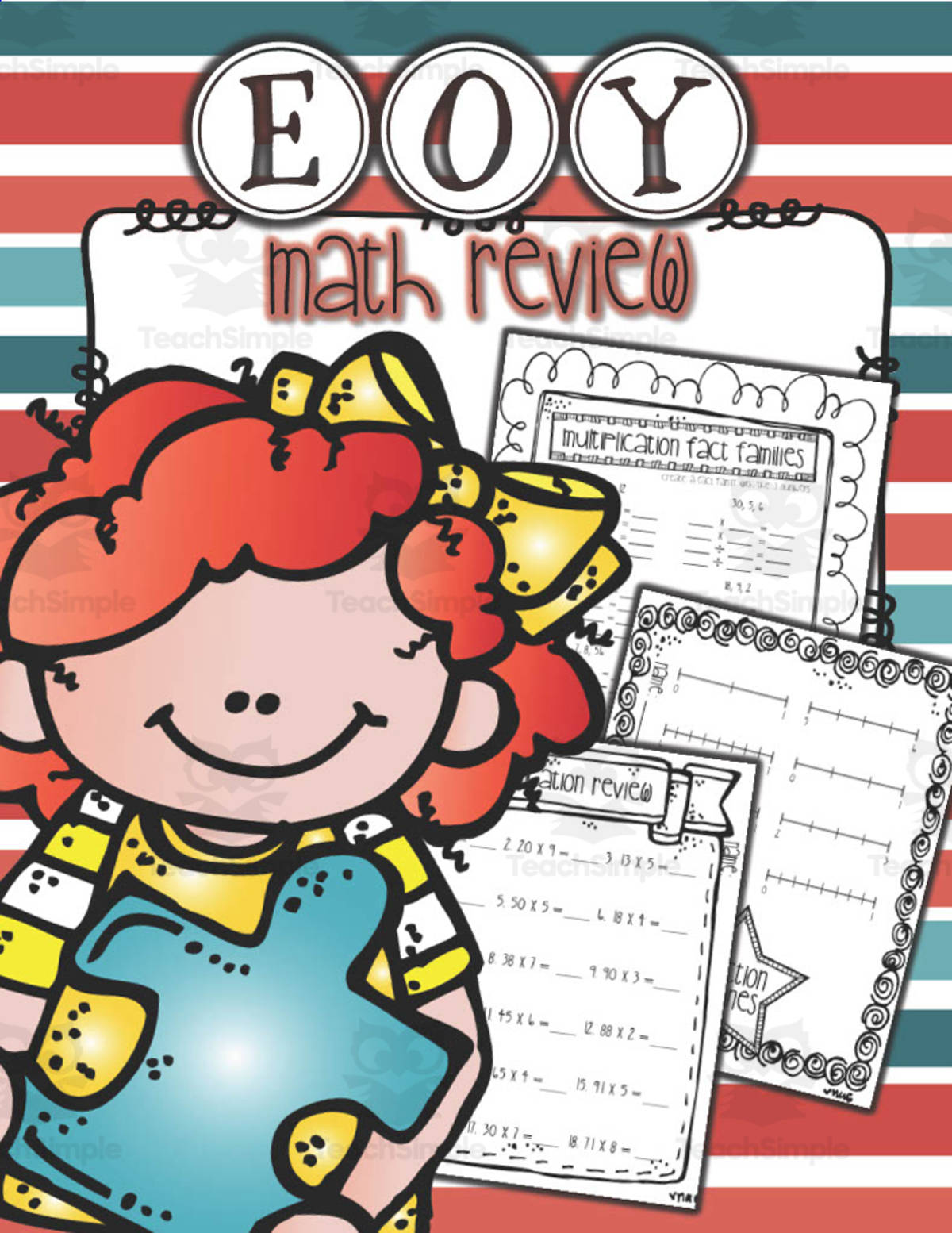 An educational teaching resource from Our Strange Class entitled End of Year Math Review downloadable at Teach Simple.