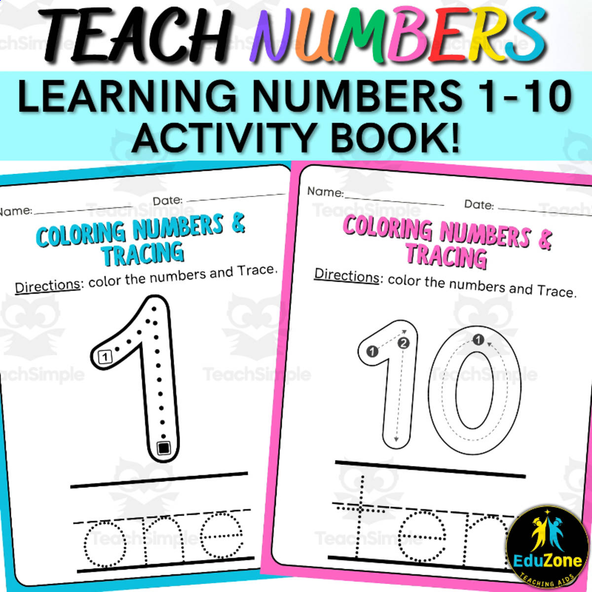 An educational teaching resource from Style Your Classroom entitled Engaging Early Learning Book: Explore Numbers 1-10 with Fun Activities downloadable at Teach Simple.