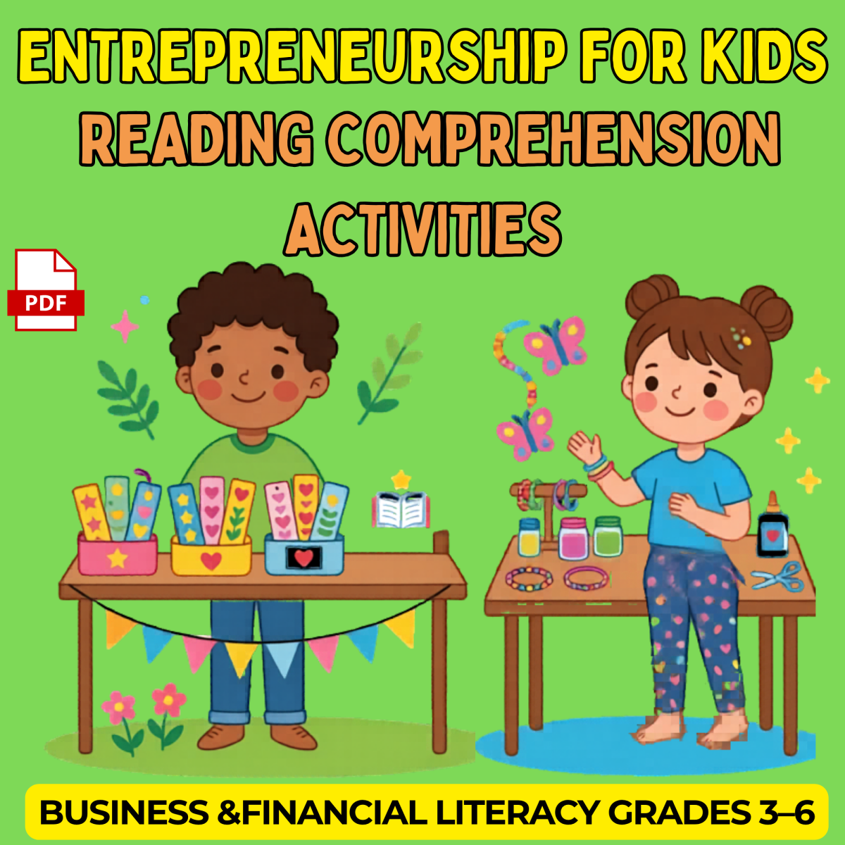 An educational teaching resource from learnMix entitled Entrepreneurship for Kids Reading Comprehension Activities Business downloadable at Teach Simple.