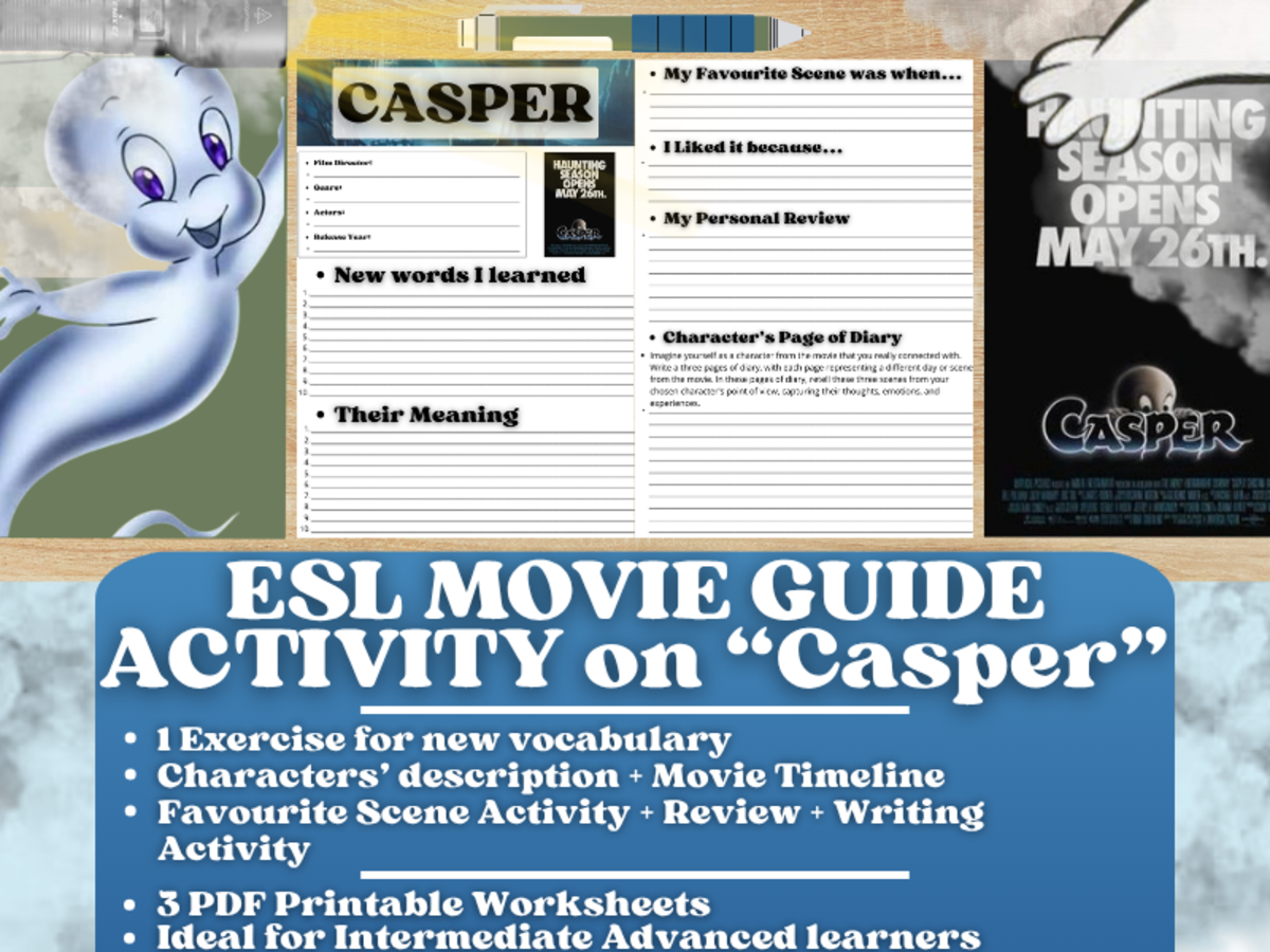 ESL Movie Guide Worksheets - Casper preview