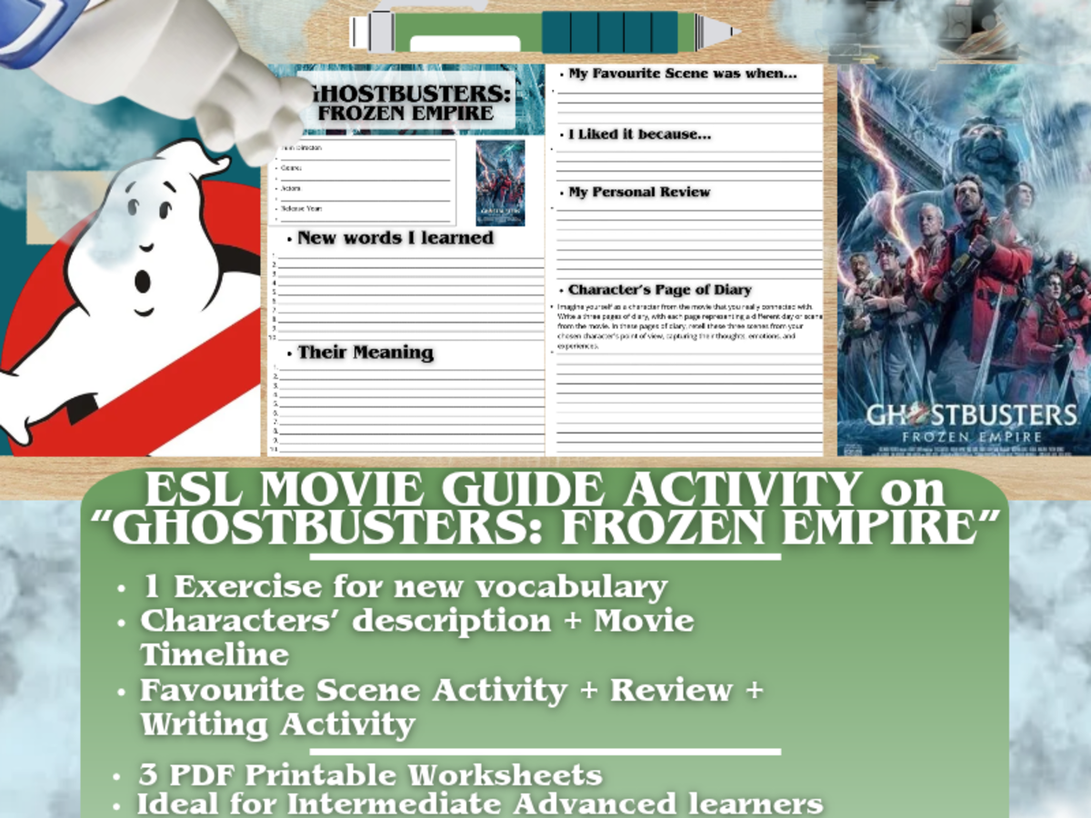 ESL Movie Guide Worksheets - Ghostbusters: Frozen Empire preview