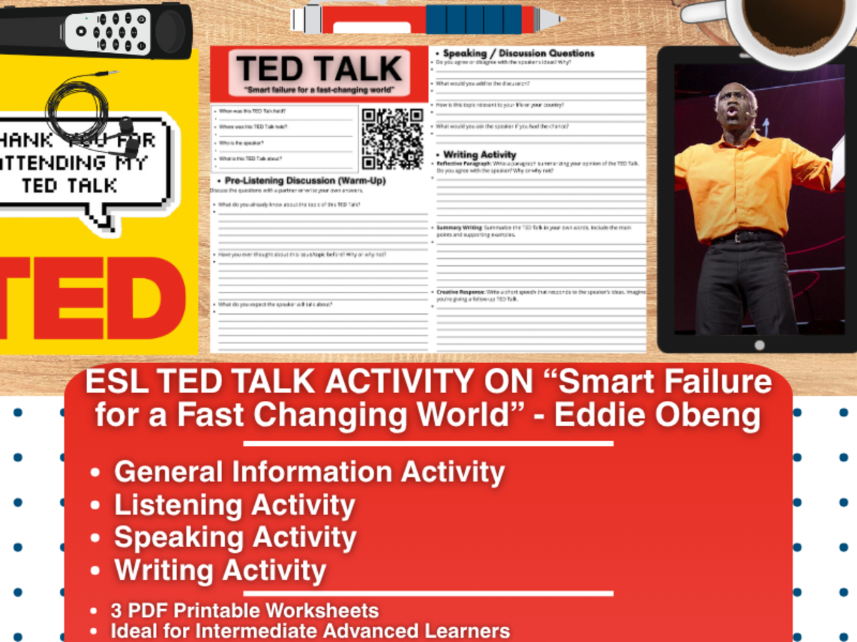 An educational teaching resource from Learning with Alan entitled ESL TED Talk Activity - Smart Failure for a Fast Changing World downloadable at Teach Simple.