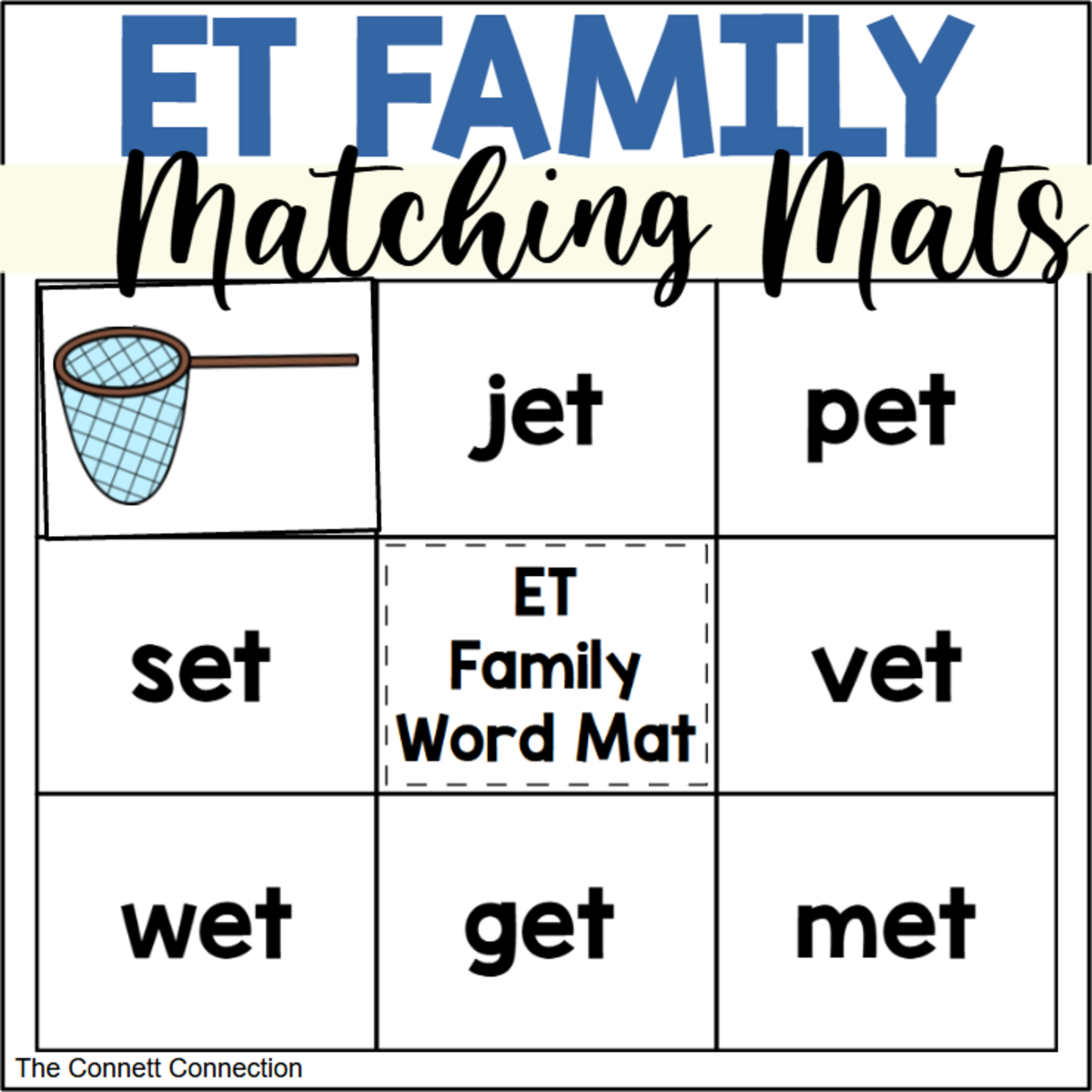 An educational teaching resource from The Connett Connection entitled ET Words Matching Mats downloadable at Teach Simple.
