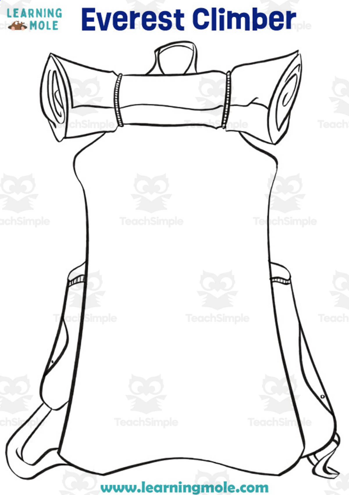 An educational teaching resource from Educational Voice entitled Everest Climber Activity downloadable at Teach Simple.