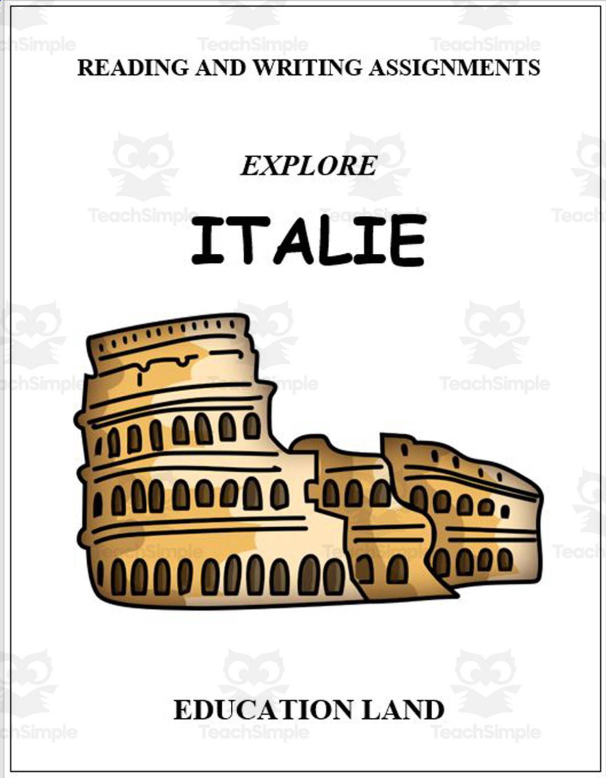 An educational teaching resource from Learn it ANY way entitled Explore Italy downloadable at Teach Simple.