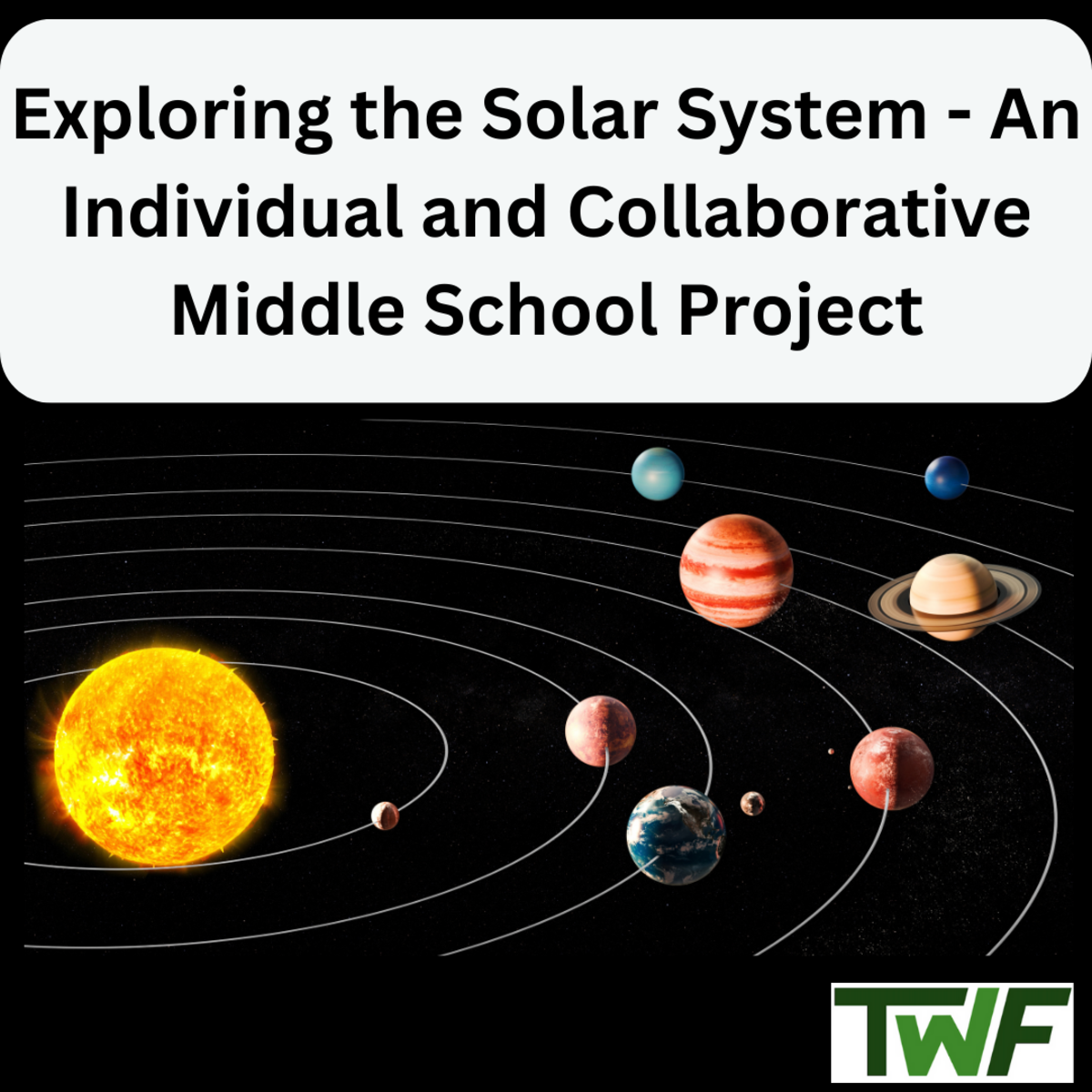 An educational teaching resource from Teach With Fergy entitled Exploring the Solar System Project - Middle School Space downloadable at Teach Simple.