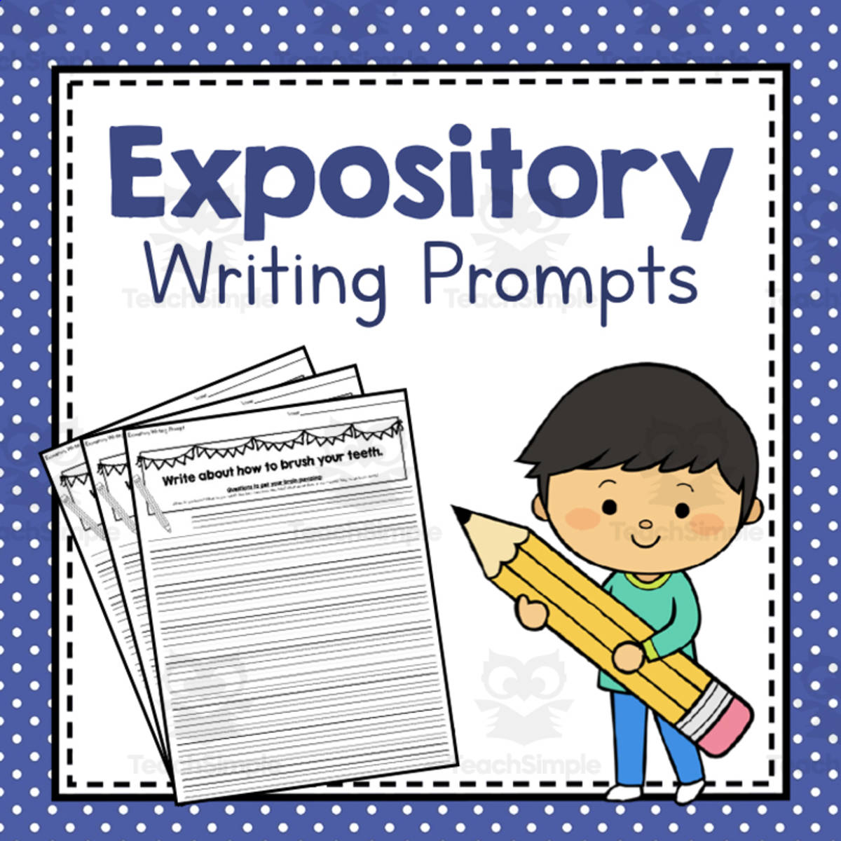 An educational teaching resource from Simply Schoolgirl entitled Expository Writing Prompts | Writing Prompts by Genre | Idea Starters downloadable at Teach Simple.