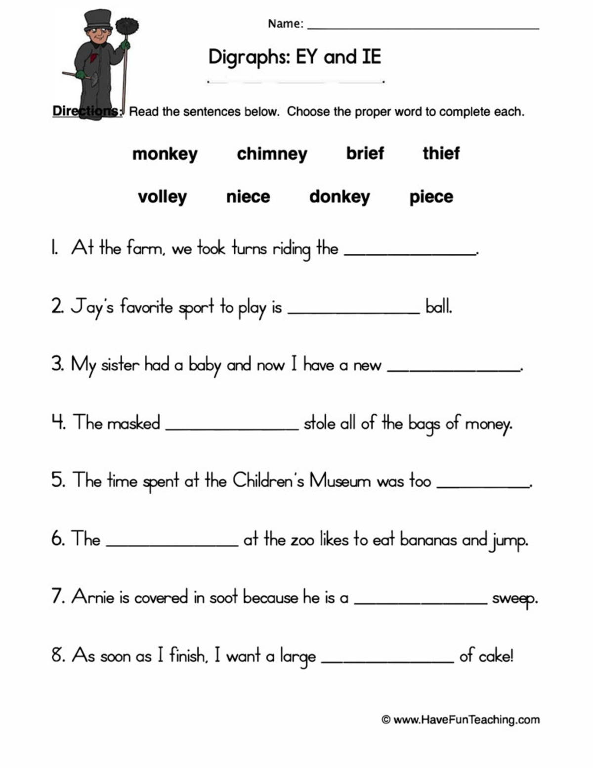 An educational teaching resource from Have Fun Teaching entitled EY IE Digraphs Worksheet downloadable at Teach Simple.