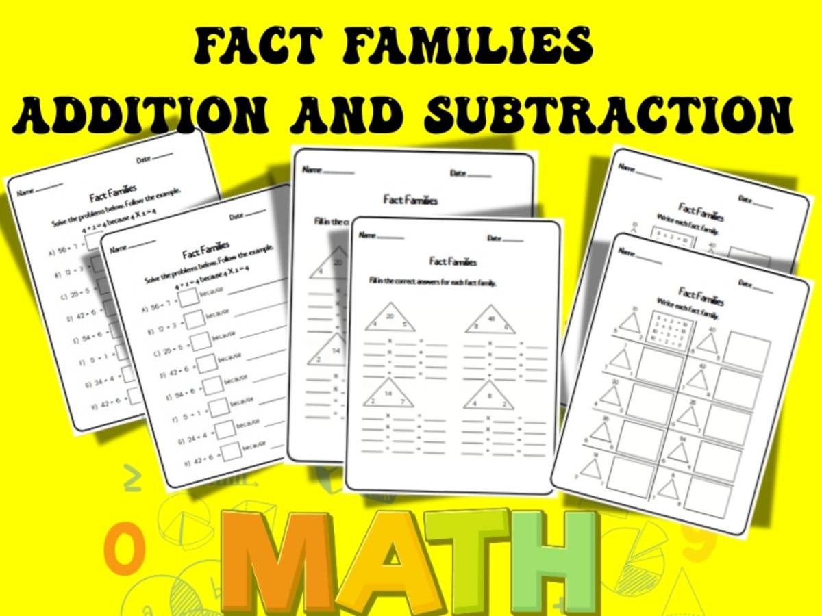 An educational teaching resource from Bright Education entitled Fact Families Worksheets | Multiplication & Division Math Practice downloadable at Teach Simple.