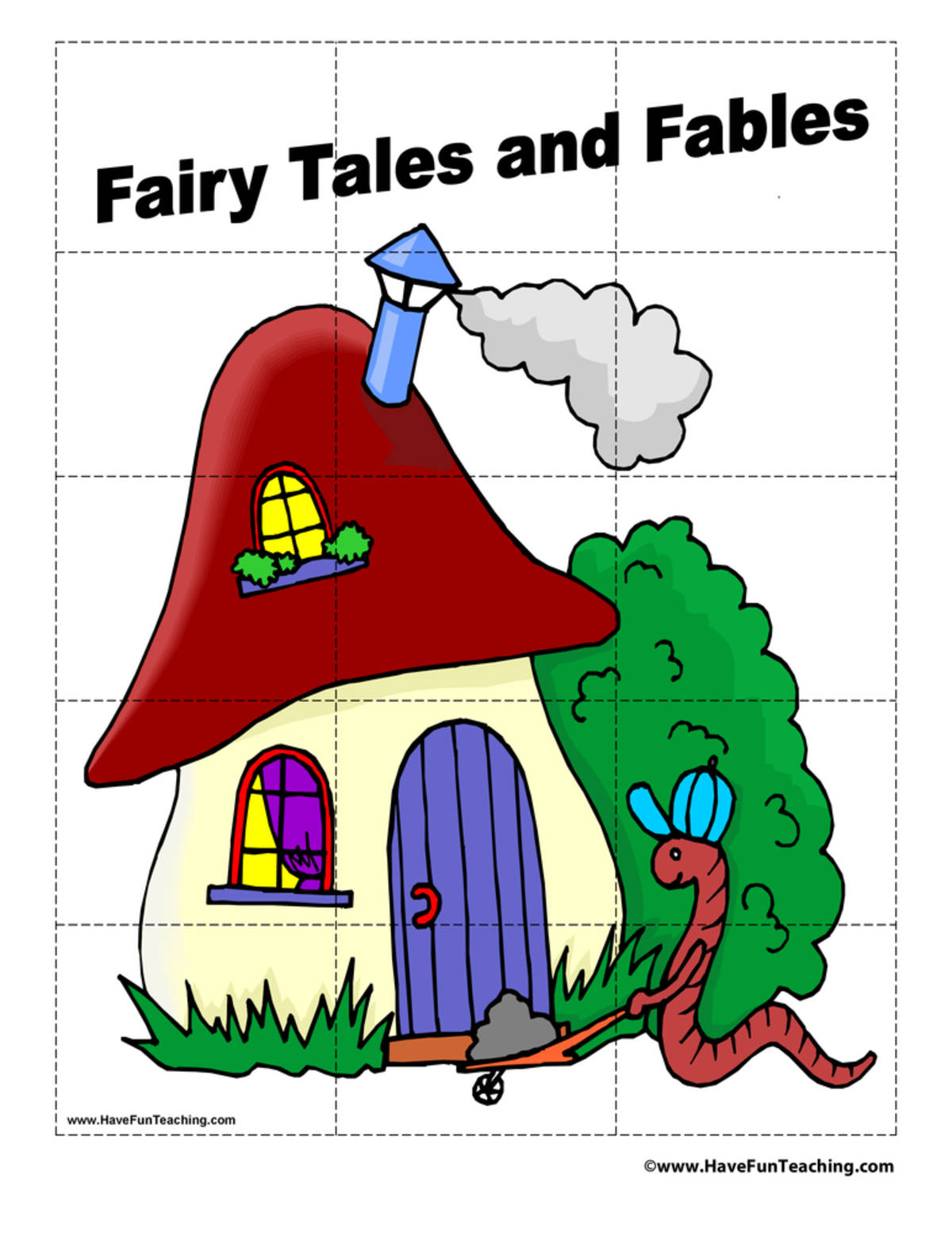 An educational teaching resource from Have Fun Teaching entitled Fairy Tales and Fables Puzzle downloadable at Teach Simple.