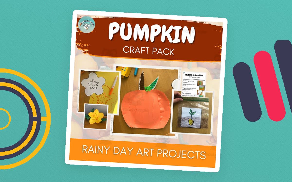 An educational teaching resource from ARTventurousanimals entitled Fall Activities and Crafts: Pumpkin Life Cycle downloadable at Teach Simple.