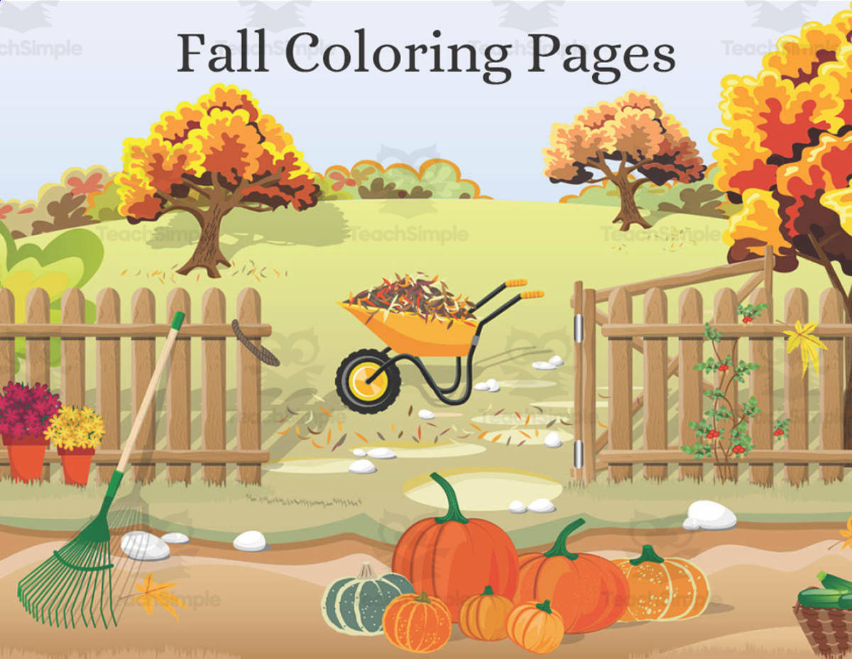An educational teaching resource from More Than Just Reading entitled Fall Coloring Pages downloadable at Teach Simple.