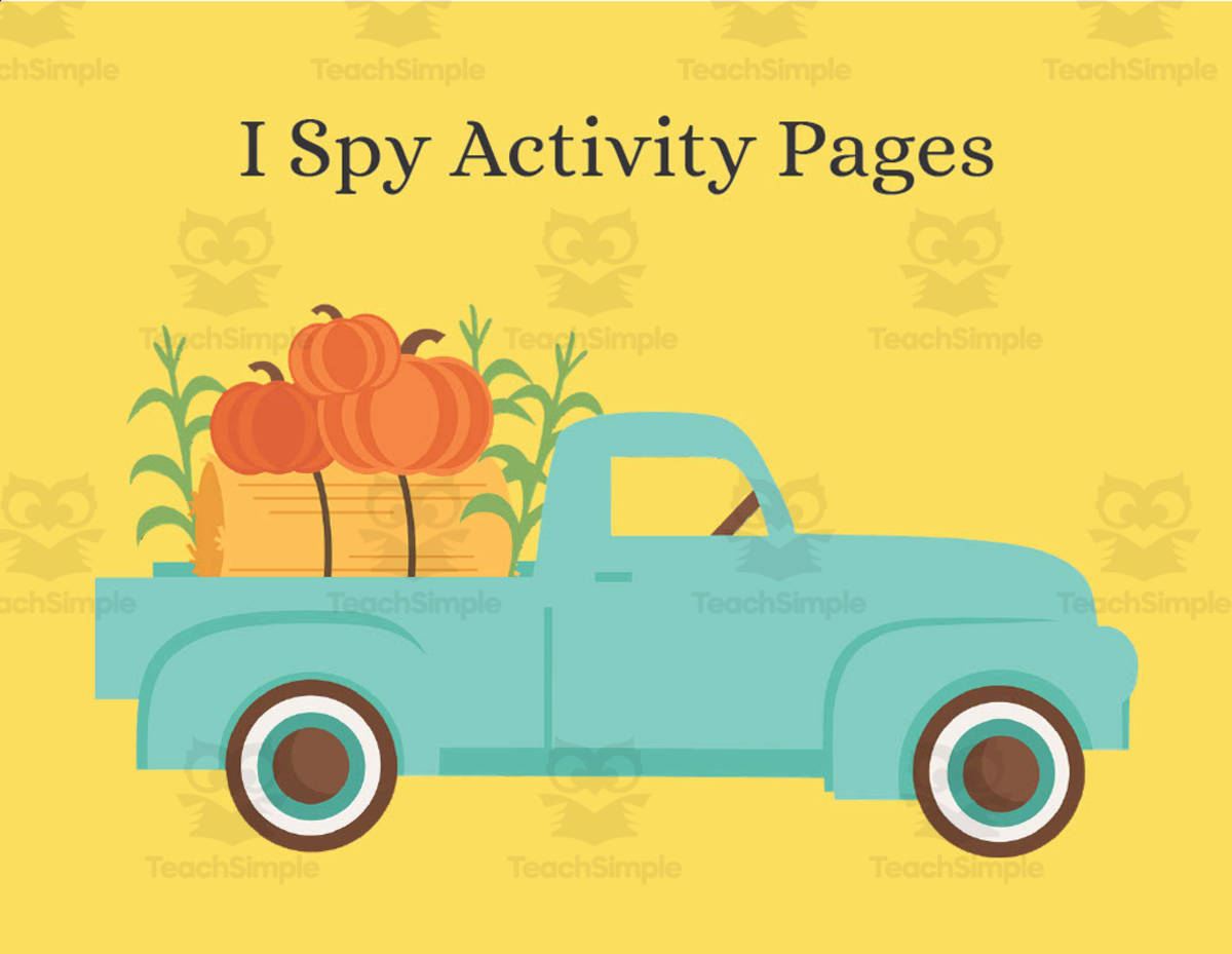 An educational teaching resource from More Than Just Reading entitled Fall I Spy Activity Pages downloadable at Teach Simple.