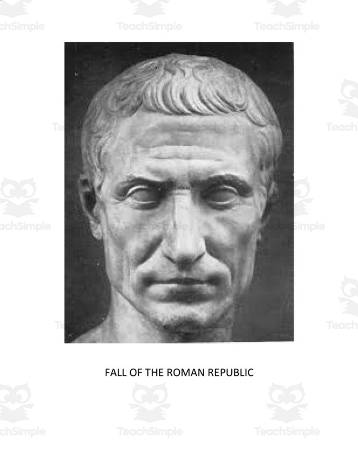 An educational teaching resource from Creative Educator entitled Fall of the Roman Republic downloadable at Teach Simple.