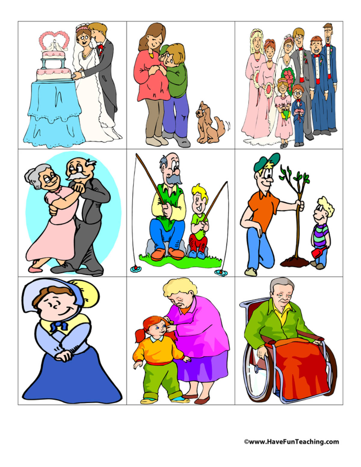 An educational teaching resource from Have Fun Teaching entitled Family Flash Cards downloadable at Teach Simple.